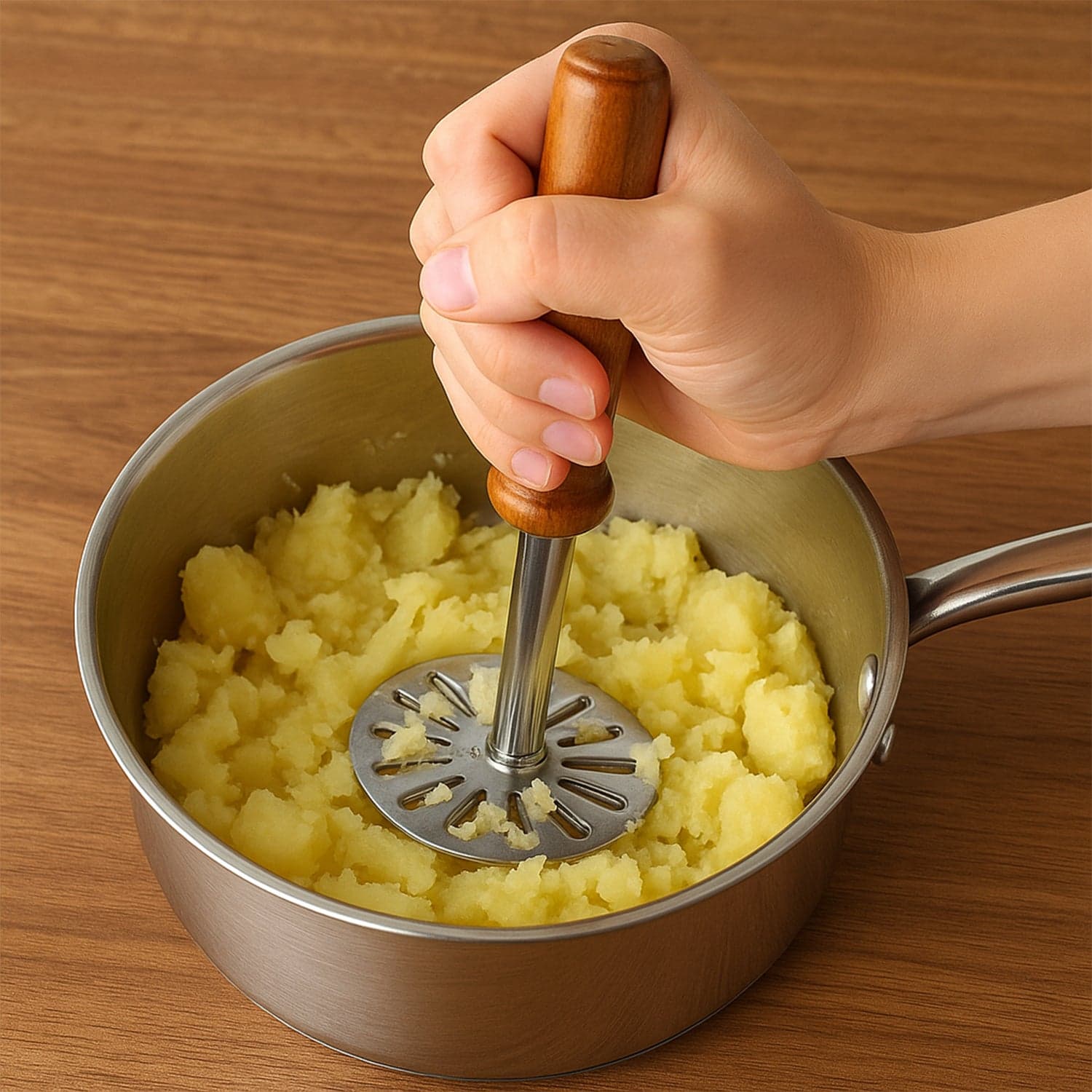 Paubhaji Masher used in all kinds of household and kitchen places for mashing and making paubhajis. thumbnail 3
