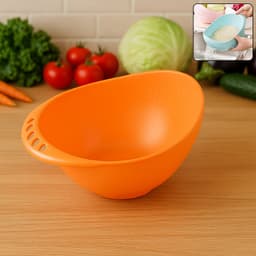 Virgin Rice Bowl Durable Plastic Strainer, Water Strainer | Vegetable & Fruits Washing Bowl