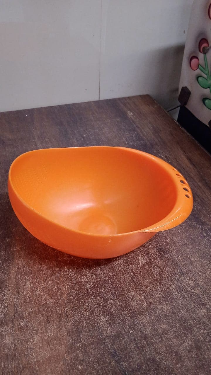 Virgin Rice Bowl Durable Plastic Strainer, Water Strainer | Vegetable & Fruits Washing Bowl thumbnail 8