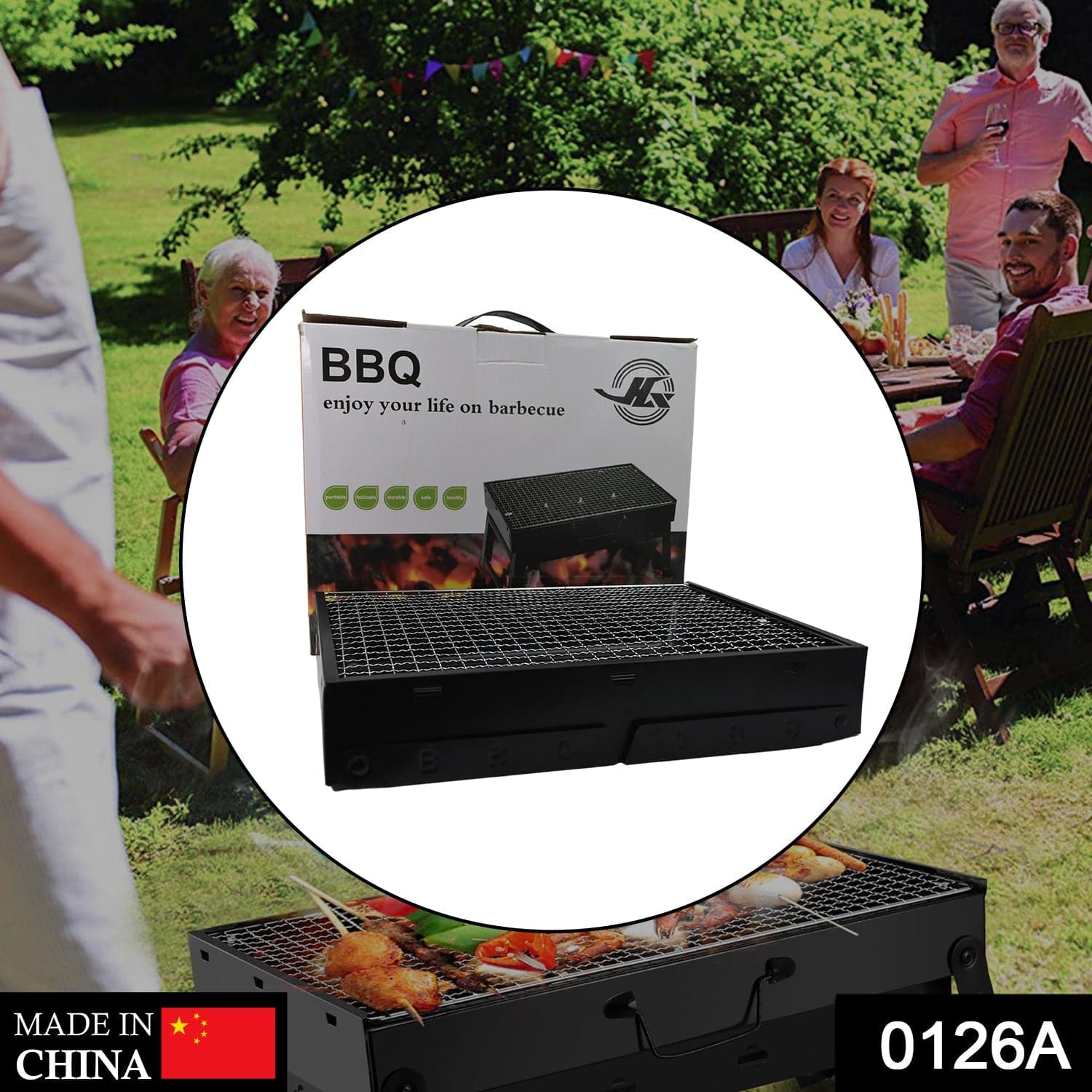 A Barbecue Grill Used For Making Barbecue Of Types Of Food Stuffs Like Vegetables thumbnail 2