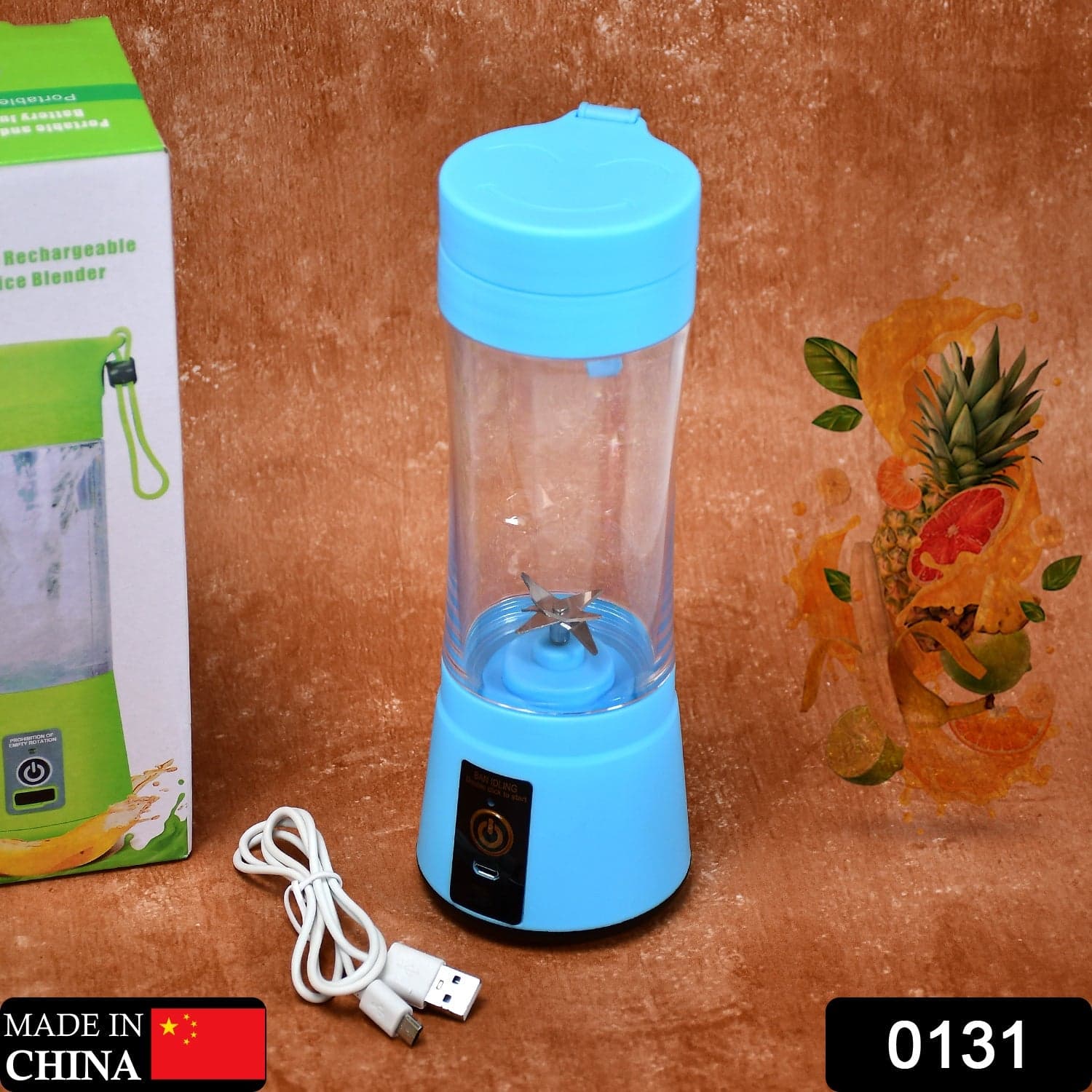 Portable USB Rechargeable 6-Blade Juicer Blender thumbnail 2