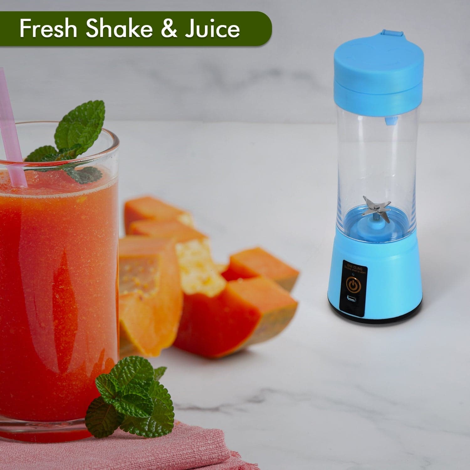 Portable USB Rechargeable 6-Blade Juicer Blender thumbnail 5