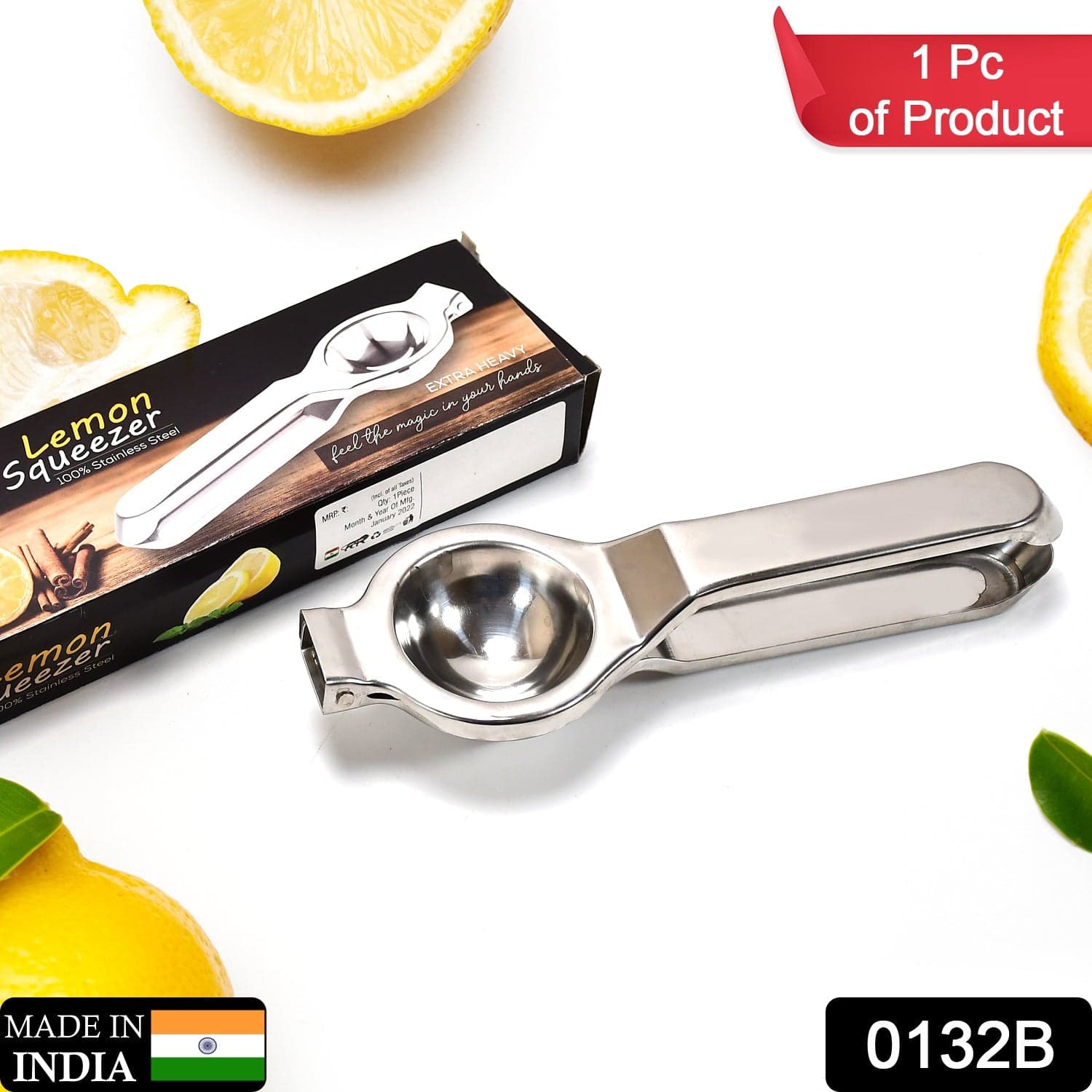 Stainless Steel Lemon Squeezer for Efficient Juice Extraction thumbnail 2