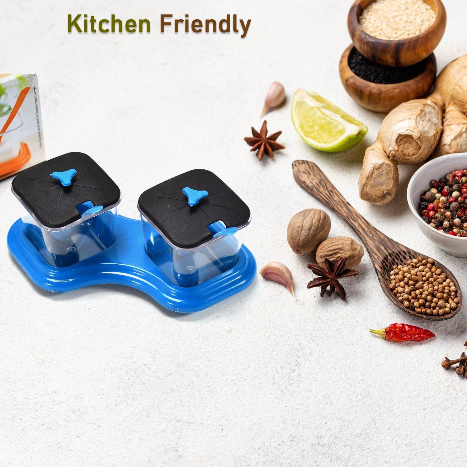 2-Piece Dining Stand with Pickle Jar, Spice Tray & Spoons thumbnail 3