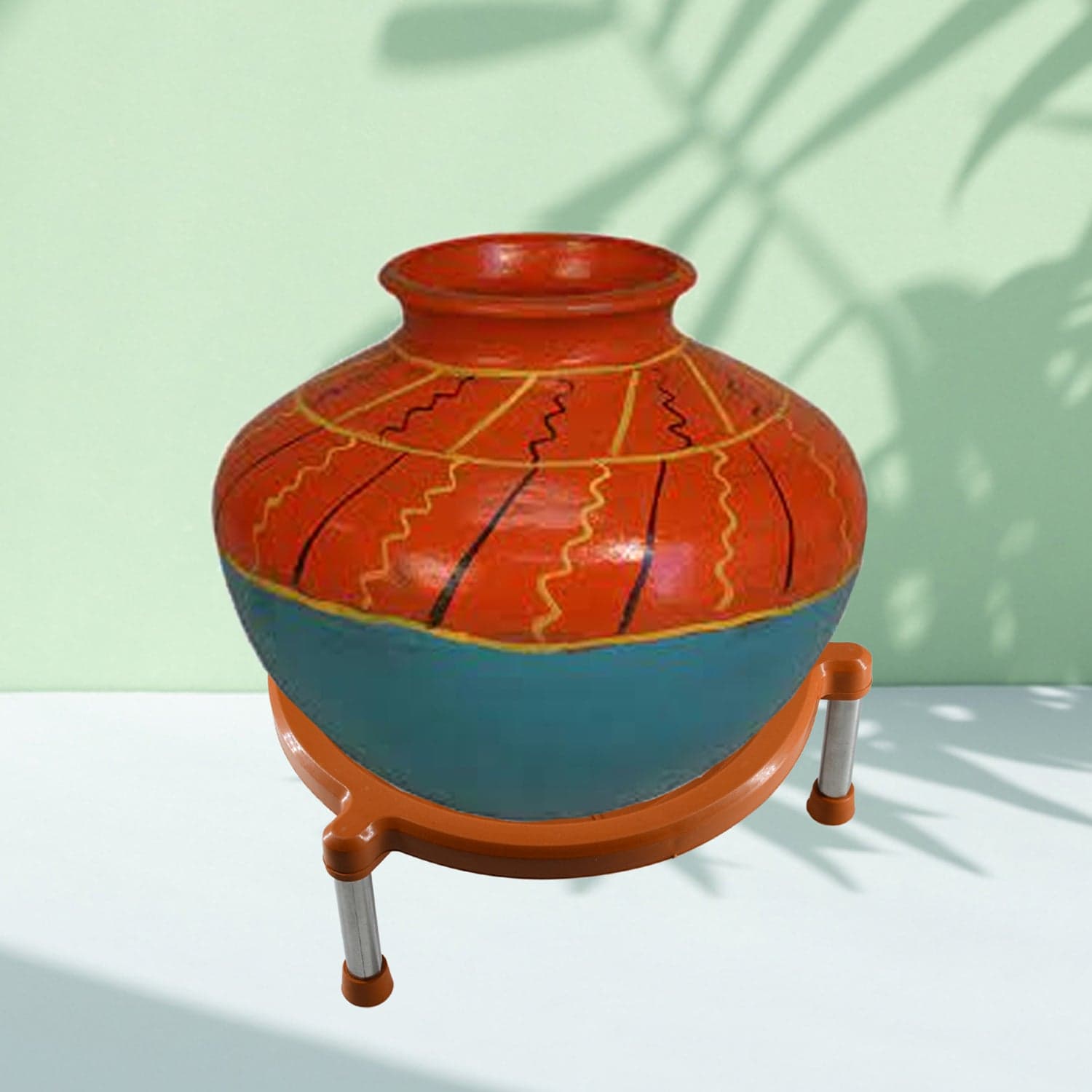 Multipurpose Matka Stand / Plant Pot Water Pot Stand Plastic for Home & Kitchen (1Pc) thumbnail 5