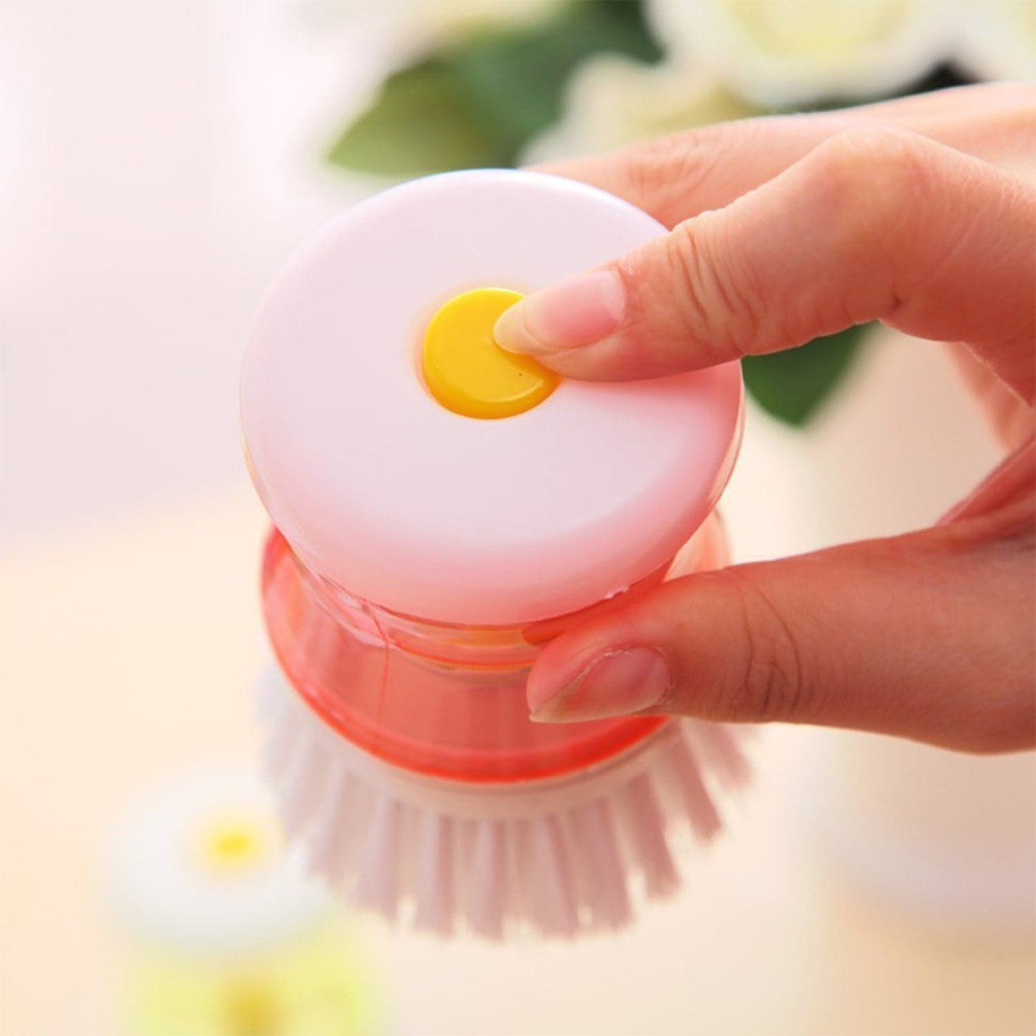 Cleaning Brush with Liquid Soap Dispenser thumbnail 1