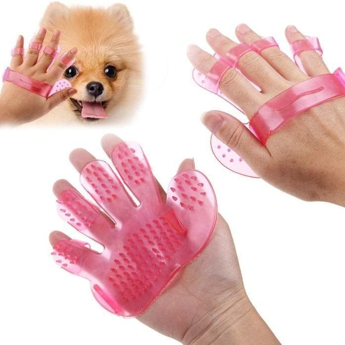 Rubber Pet Cleaning Massaging Grooming Glove Brush thumbnail 5