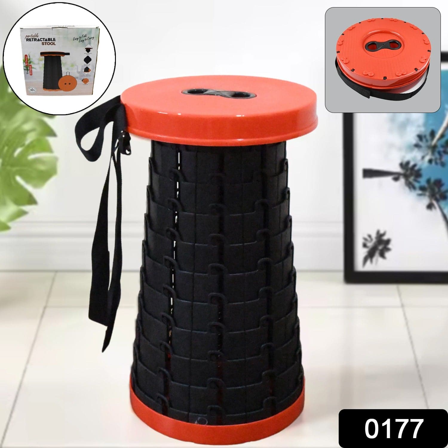 Retractable Folding Stools (1 Pc) thumbnail 2
