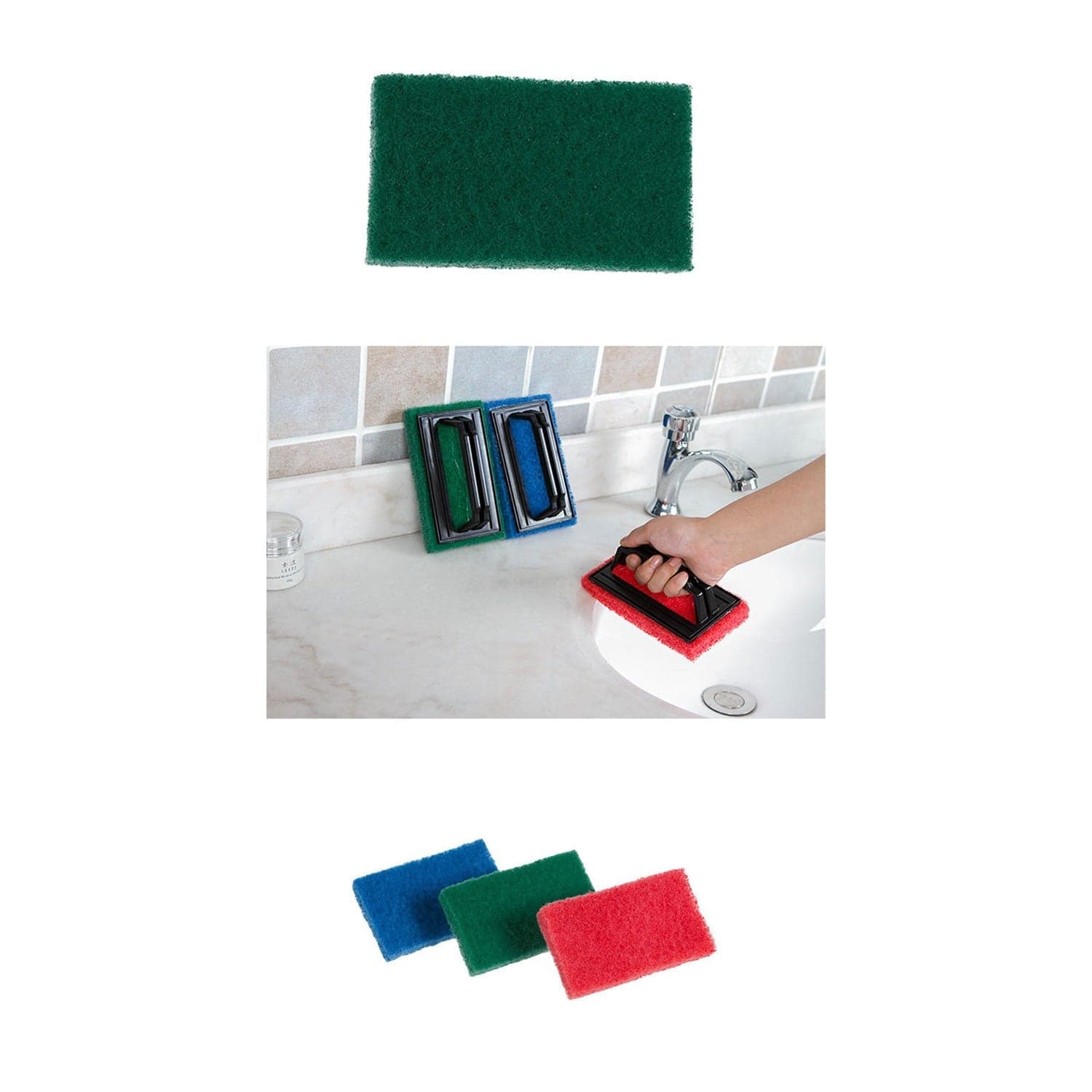 Handle Scrubber Brush widely used by all types of peoples for washing utensils and stuffs in all kinds of bathroom and kitchen places etc. thumbnail 6