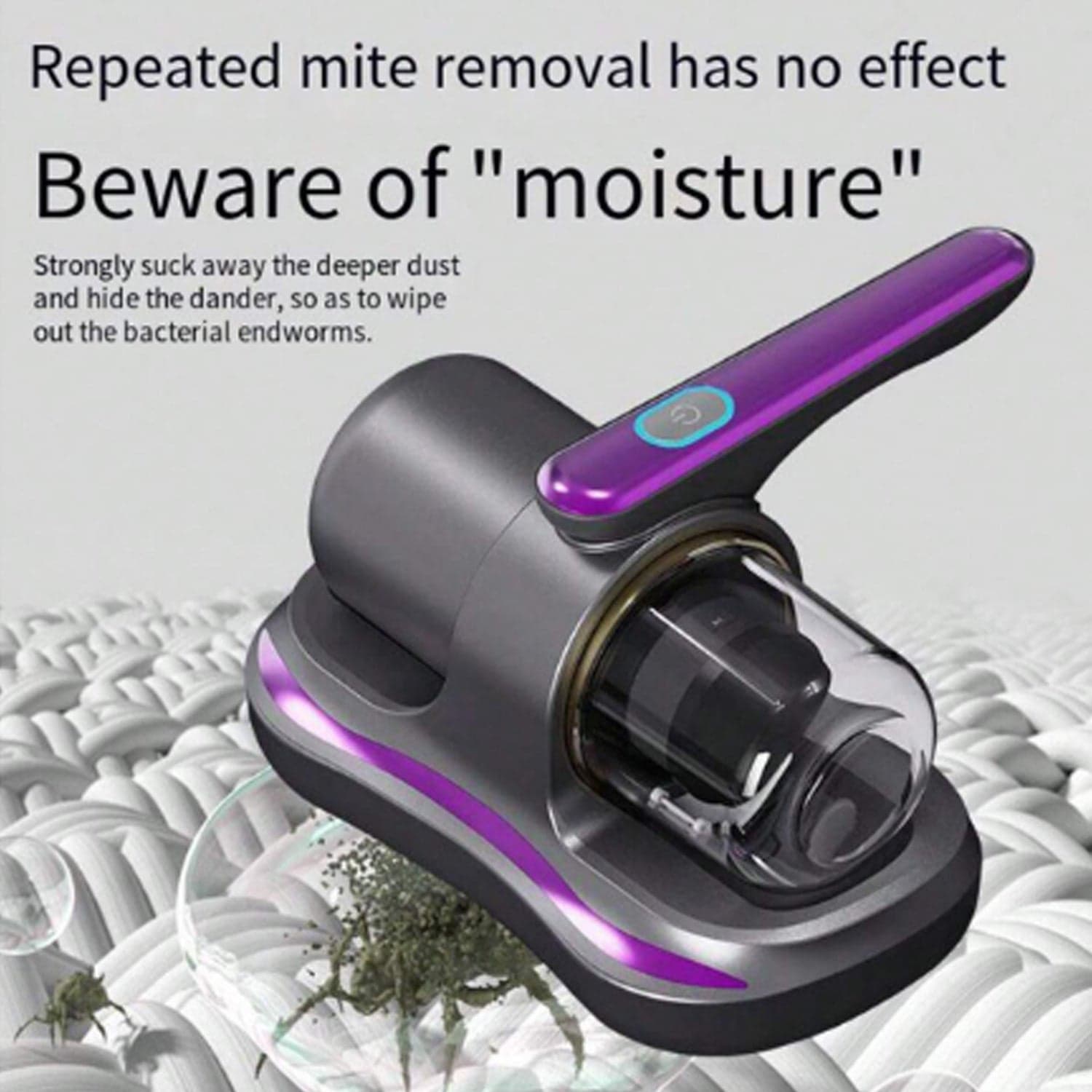 Powerful Suction Portable Handheld Vacuum Cleaner - Low Noise Vacuum Cleaner For Bed - Cordless Vacuum Cleaner For Car Seat Crevices Pillows thumbnail 5