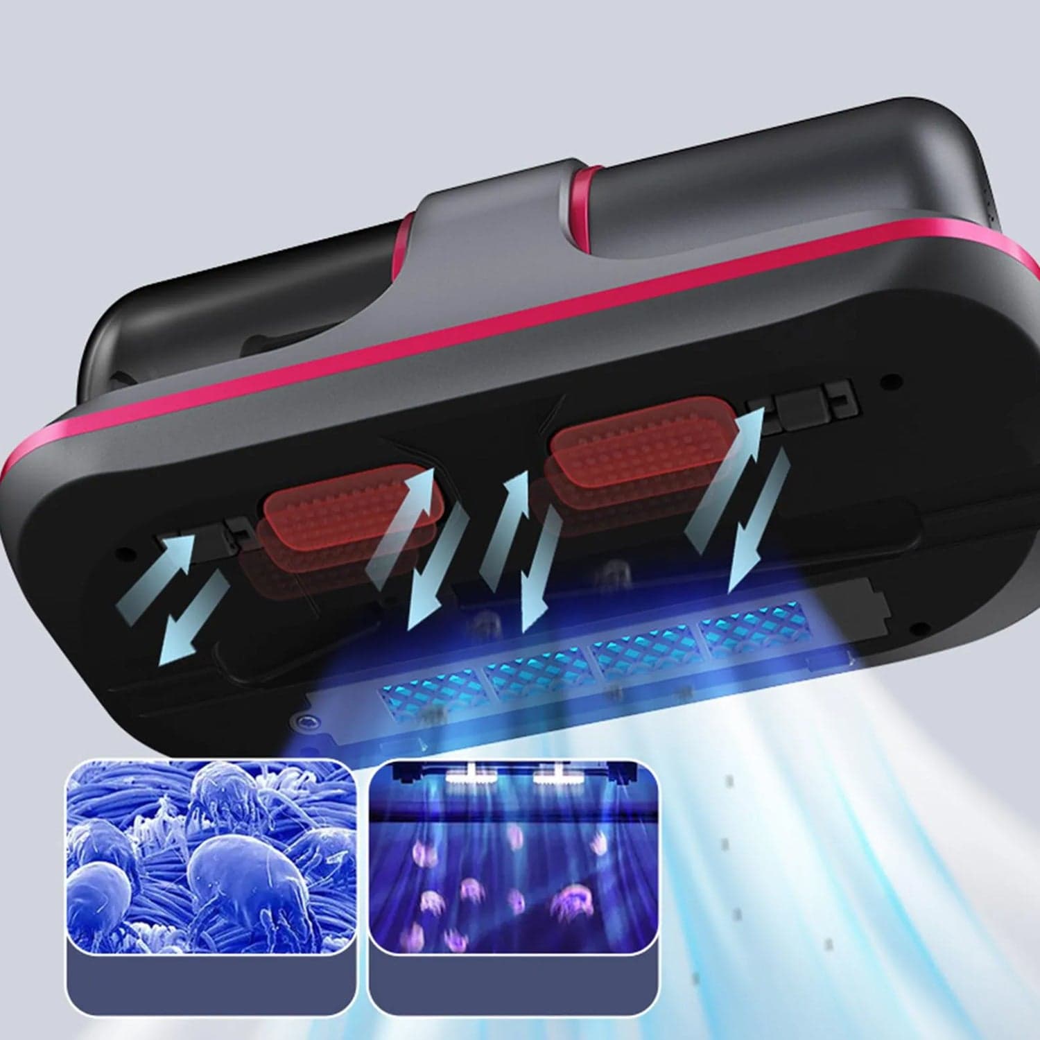 Powerful Suction Portable Handheld Vacuum Cleaner - Low Noise Vacuum Cleaner For Bed - Cordless Vacuum Cleaner For Car Seat Crevices Pillows thumbnail 7