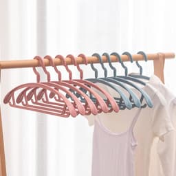 Plastic Clothes Hangers, Slim & Durable Space-Saving Hangers (10 Pack)
