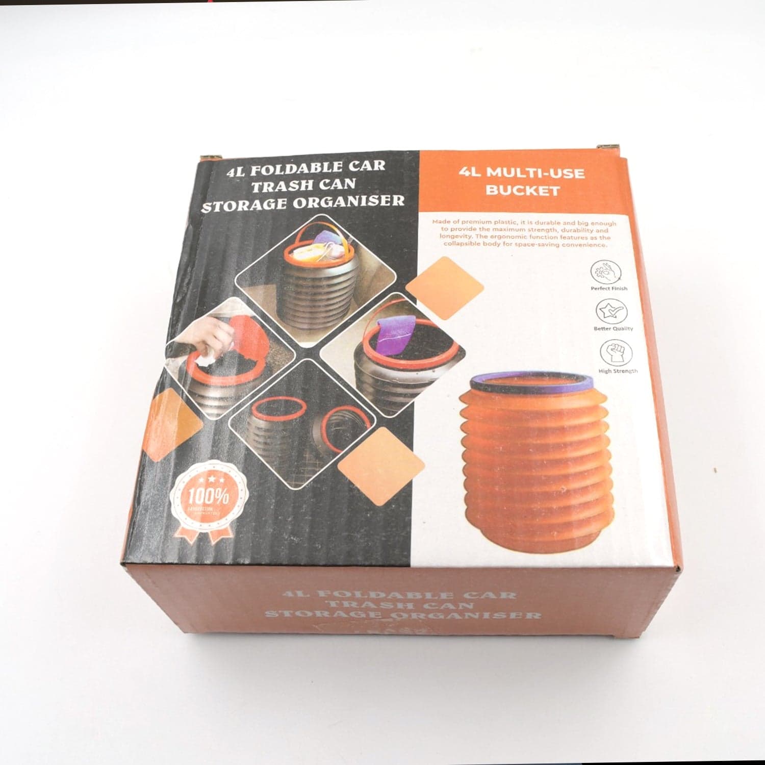Foldable Storage Bucket , Water Container & Dustbin Multiuse Bucket For Home , Car & Kitchen Use Bucket ID-0245 thumbnail 4