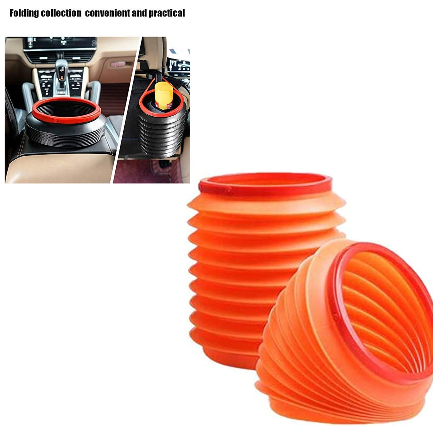 Foldable Storage Bucket , Water Container & Dustbin Multiuse Bucket For Home , Car & Kitchen Use Bucket ID-0245 thumbnail 6