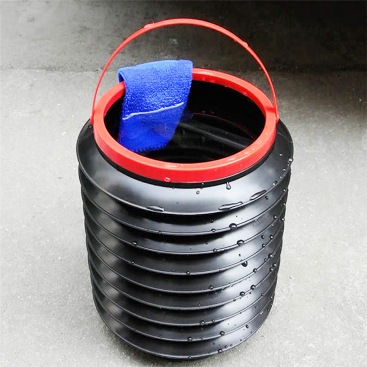 Foldable Storage Bucket , Water Container & Dustbin Multiuse Bucket For Home , Car & Kitchen Use Bucket ID-0249 thumbnail 4