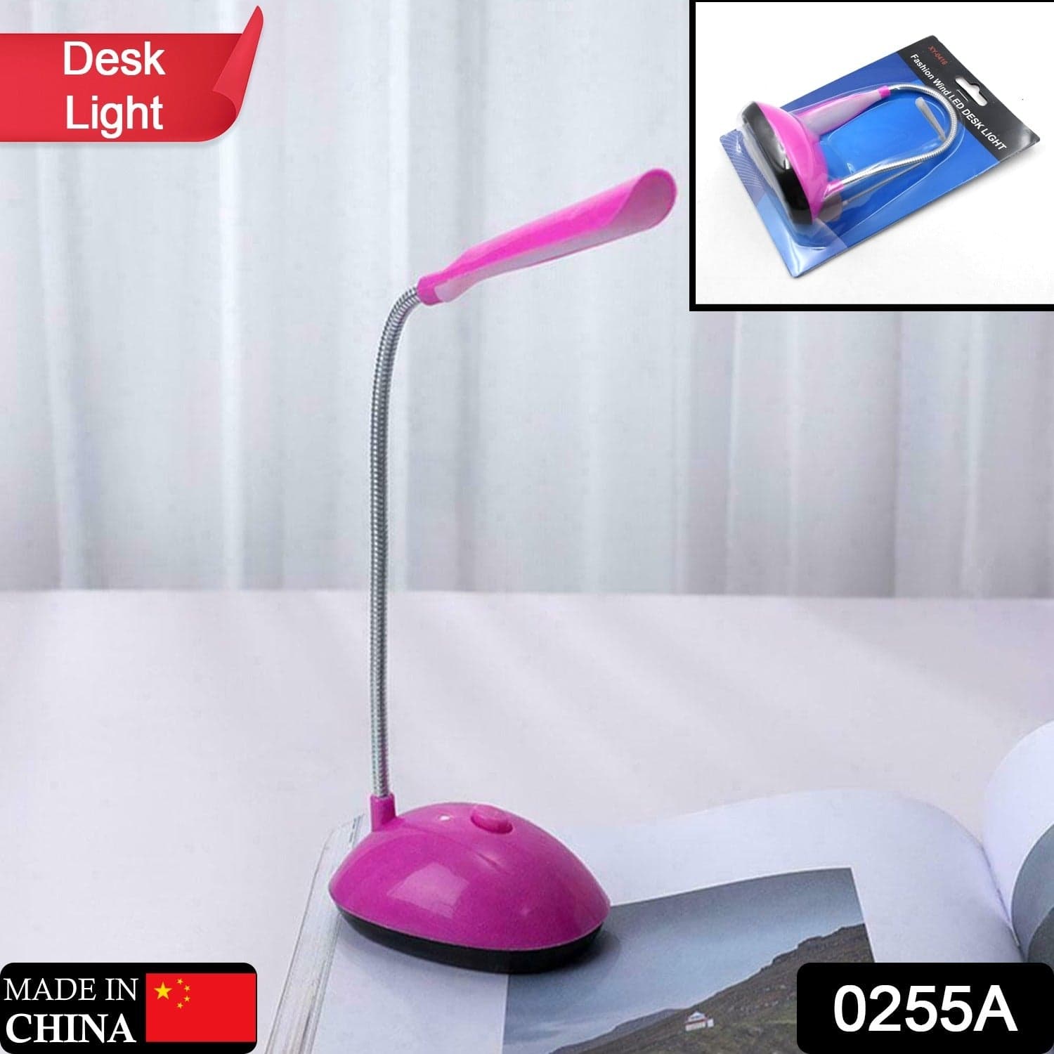Fashion Wind Led Desk Light, Led Lamps Button Control, Portable Flexible Neck Eye-Caring Table Reading Lights For Reading / Relaxation / Bedtime thumbnail 2