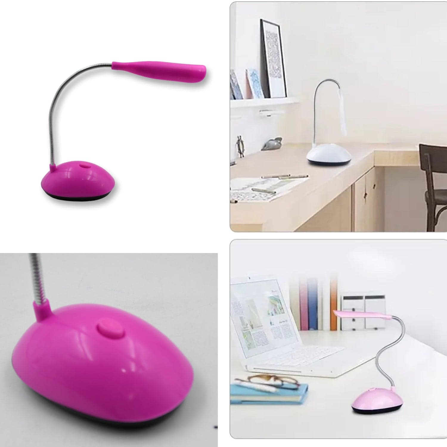 Fashion Wind Led Desk Light, Led Lamps Button Control, Portable Flexible Neck Eye-Caring Table Reading Lights For Reading / Relaxation / Bedtime thumbnail 5