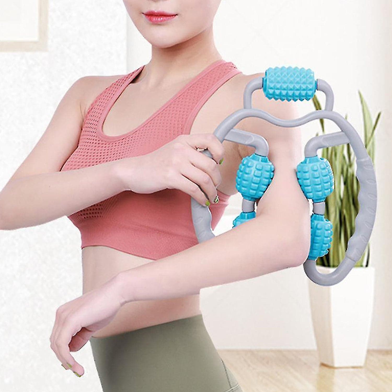 Muscle Massage Roller for Leg Soreness & Relaxation (5 Wheels, 1 Pc) thumbnail 1