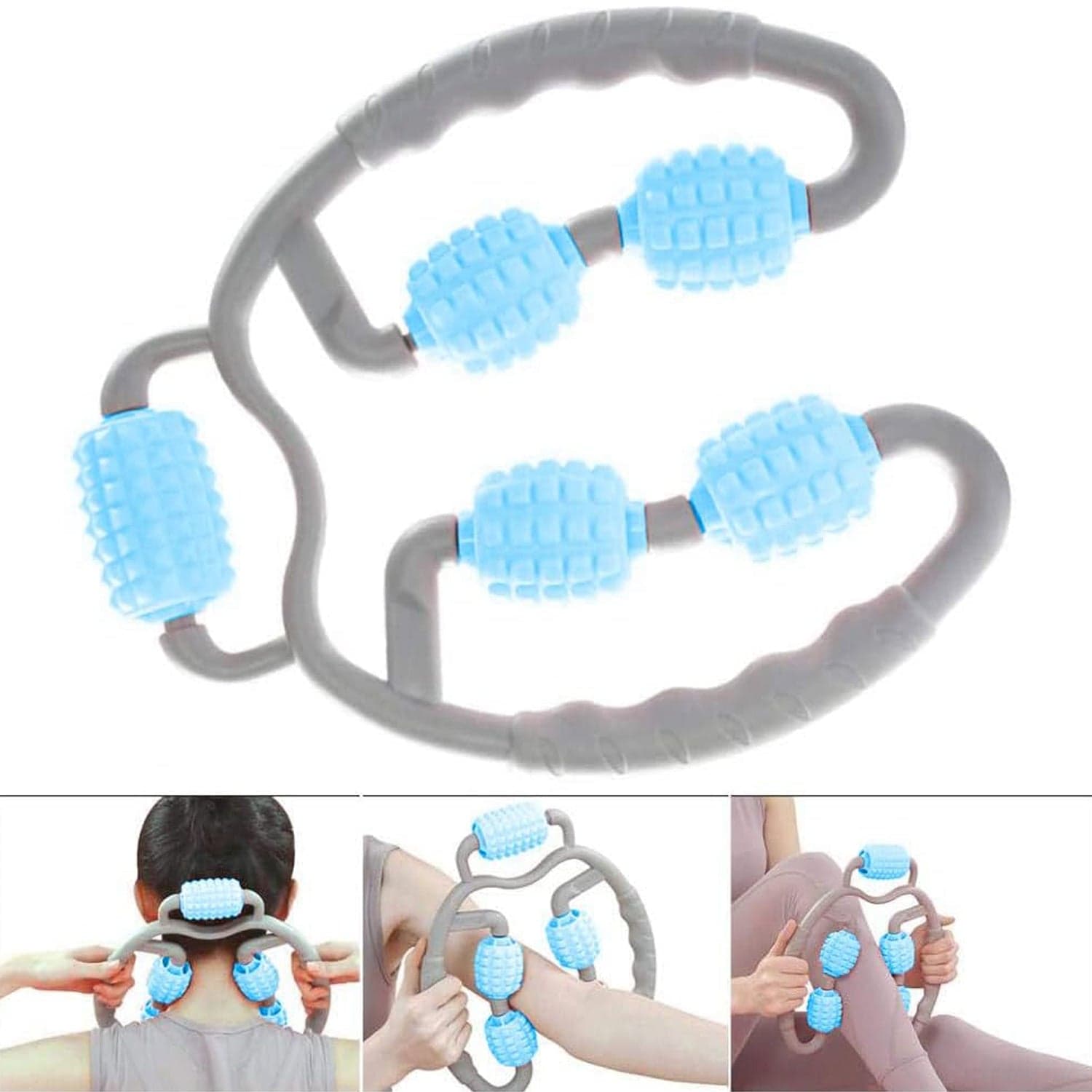 Muscle Massage Roller for Leg Soreness & Relaxation (5 Wheels, 1 Pc) thumbnail 6