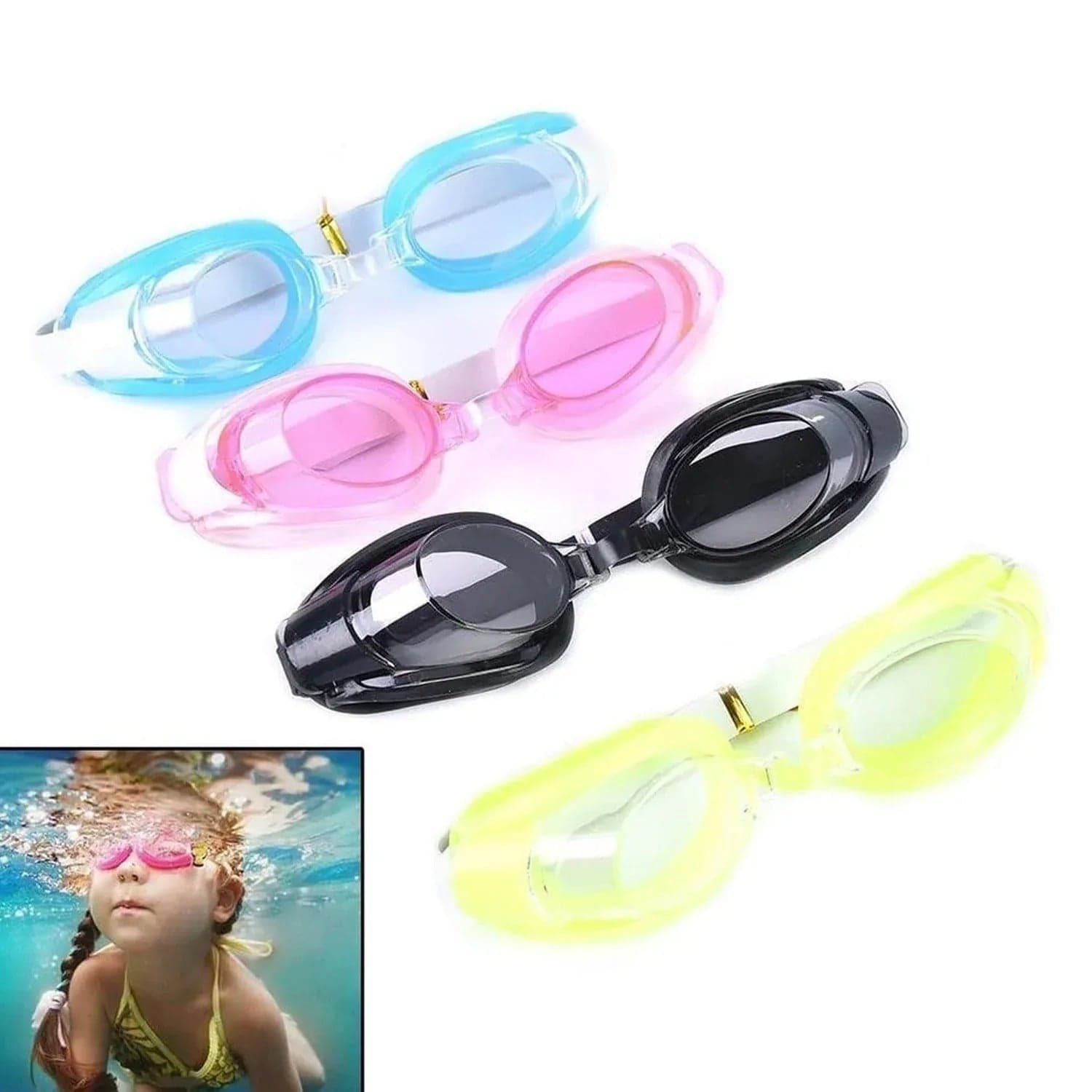 Cute Design Adjustable Swimming Goggles Summer Season Pool Party Swim Sunglasses For Kids Boys thumbnail 6