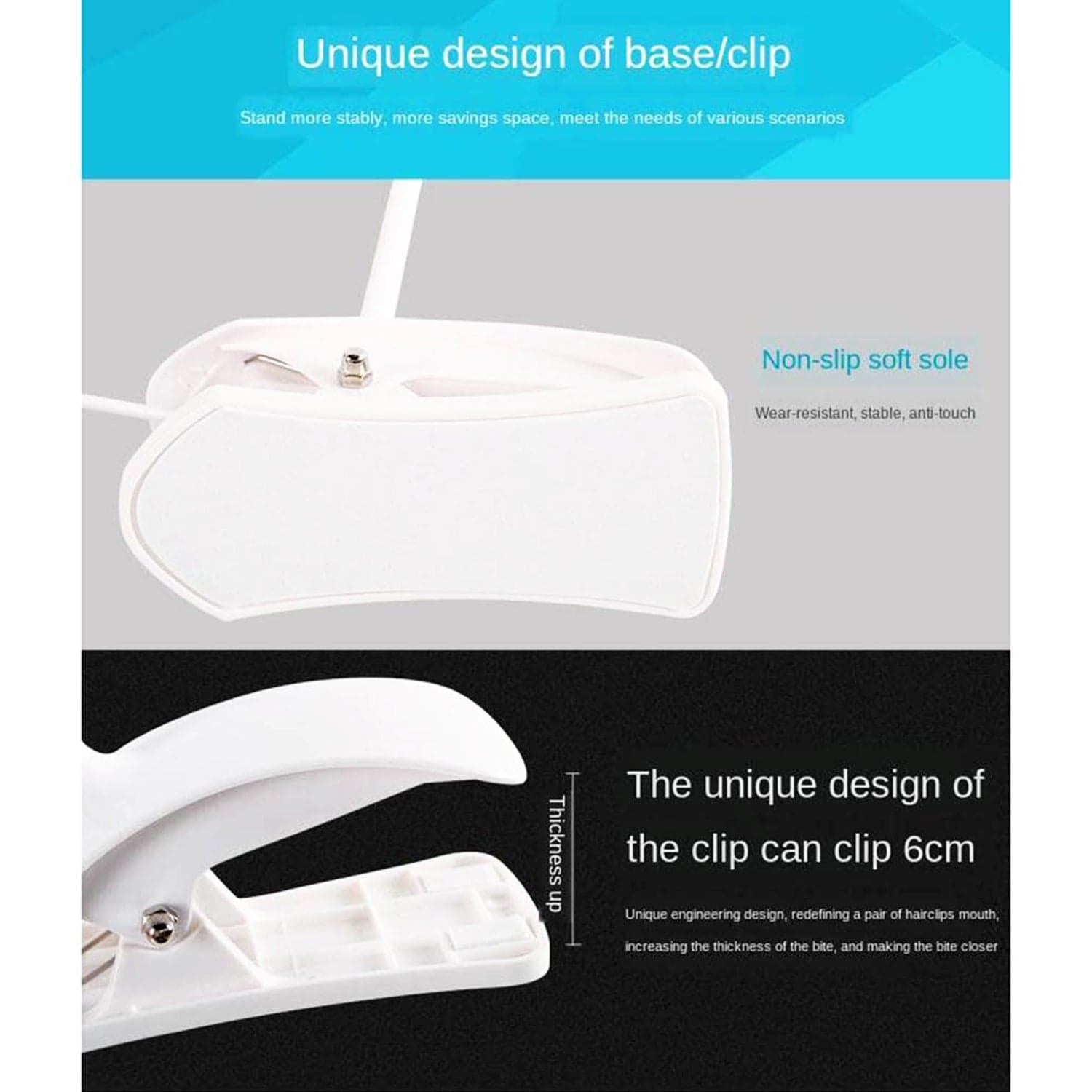 Desk Lamp Adjustable Gooseneck Usb Rechargeable 3 Modes Of Lighting thumbnail 5