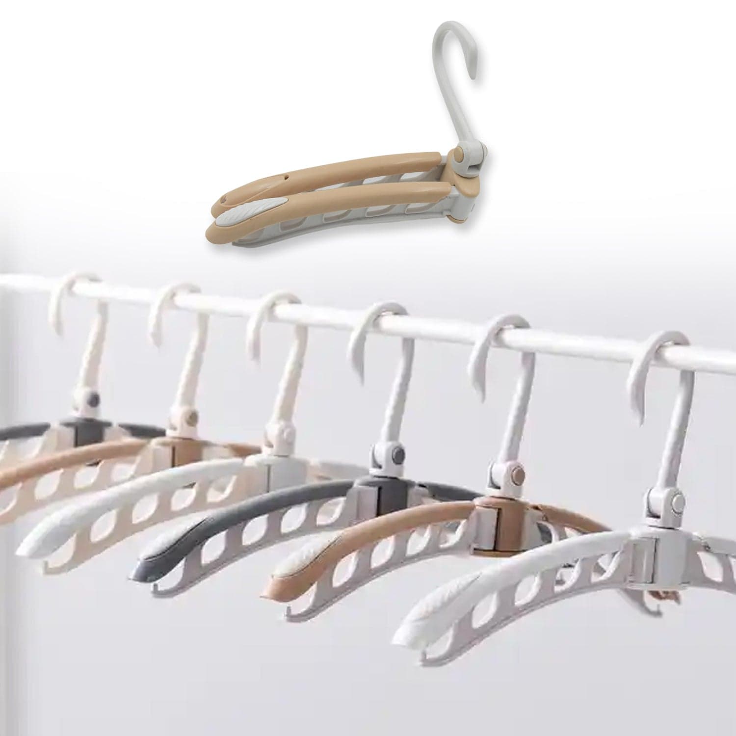 Portable Folding Clothes Hanger (1 Pc): 360° Rotation, Travel, Adjustable thumbnail 7