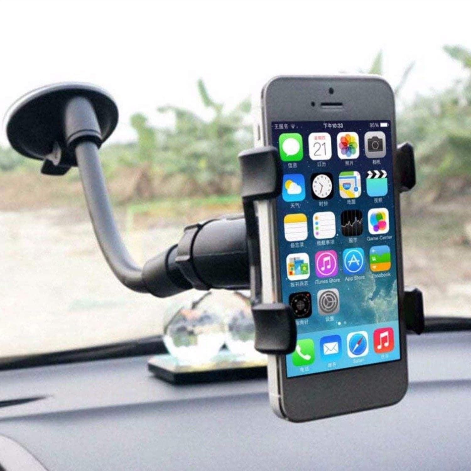 Flexible Mobile Stand Multi Angle Adjustment with 360 Degree Adjustment For Car & Home Use Mobile Stand thumbnail 1