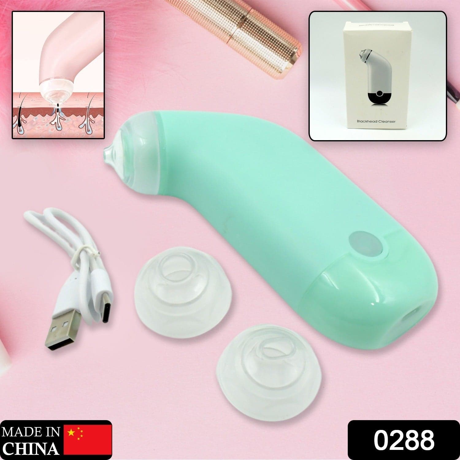 Mini Handheld Vacuum Blackhead Remover of Facial Massage & Spot Lifting (1 Pc) thumbnail 2