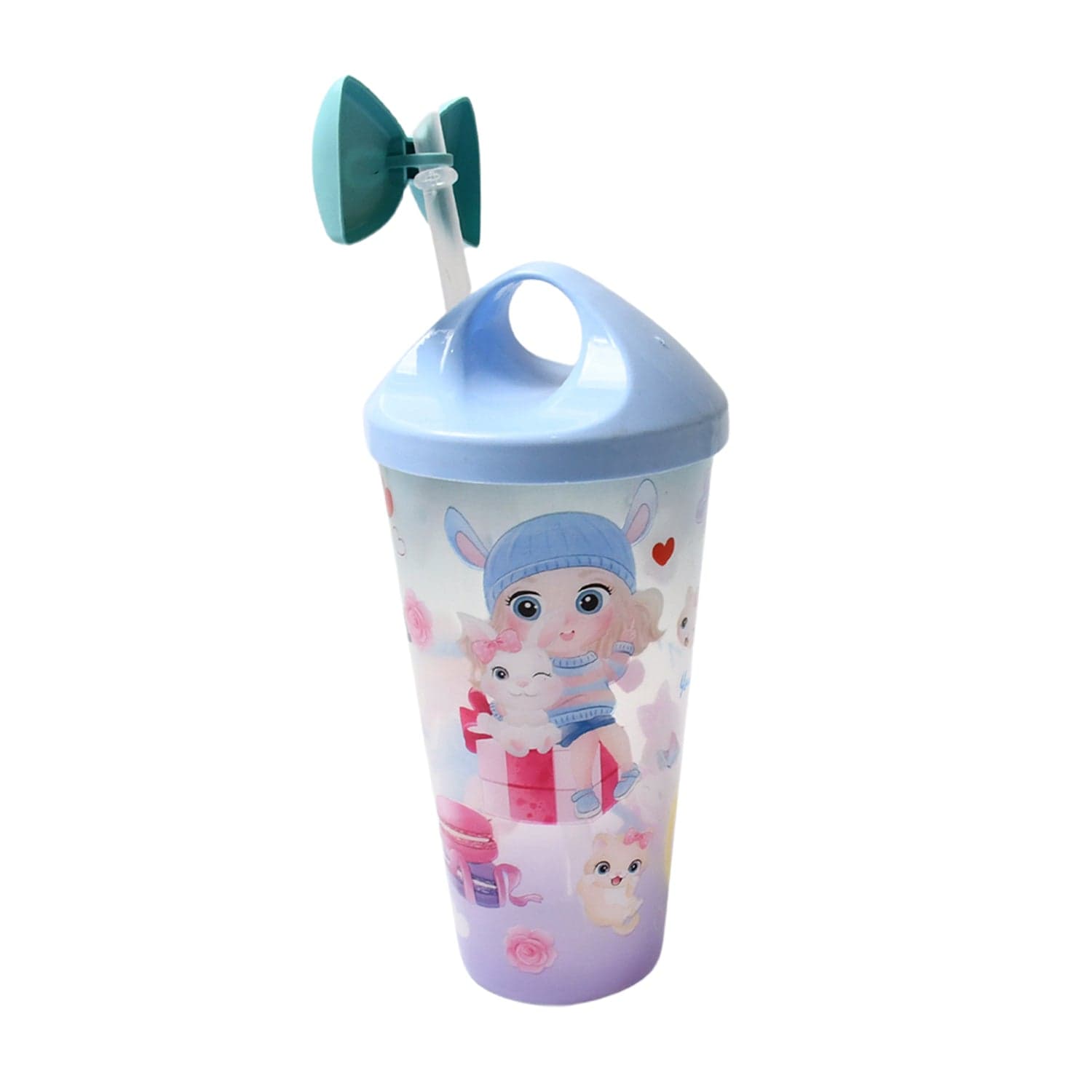 Unicorn Water Bottle with Straw & Lid for Kids (Without Light) thumbnail 3