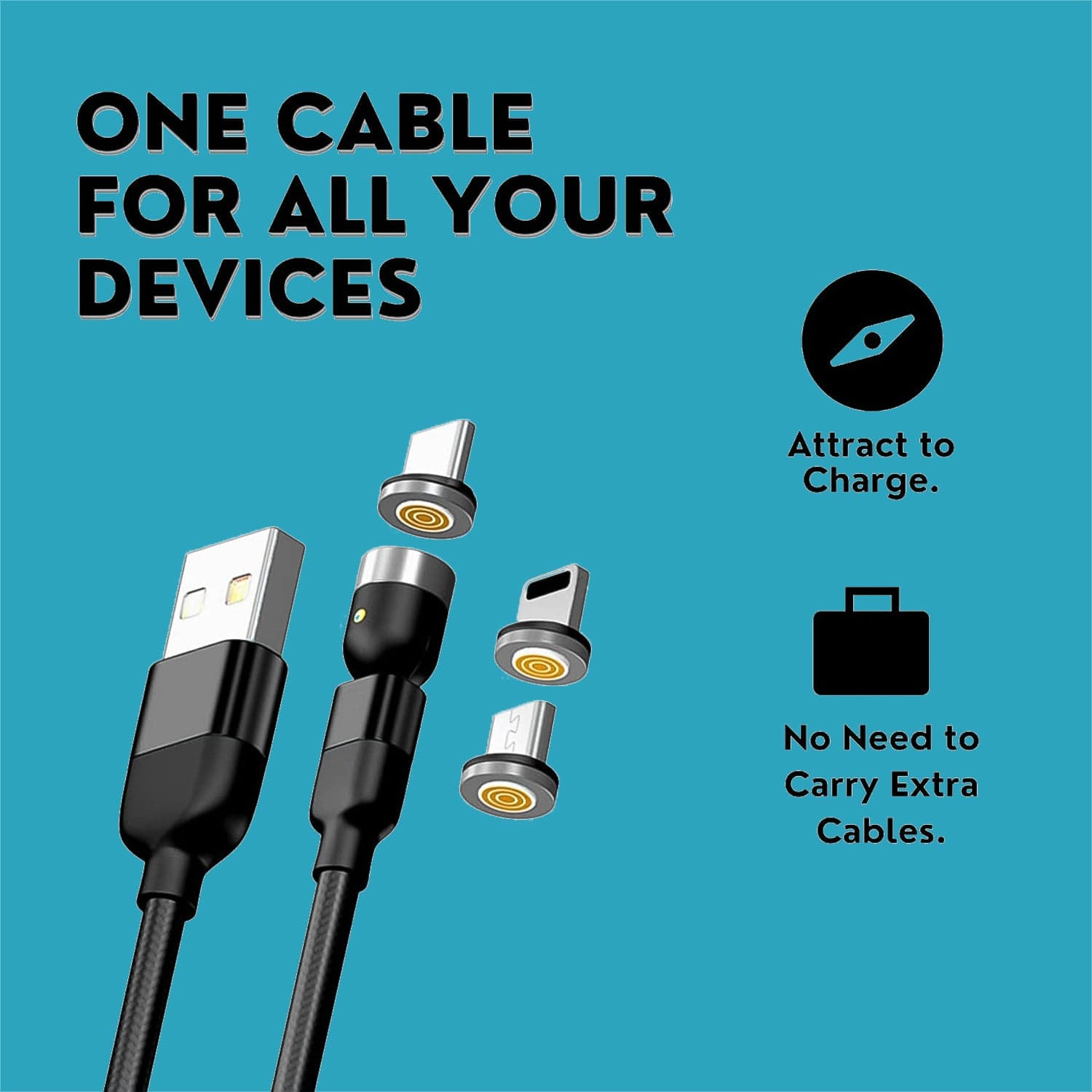 3 In 1 Magnetic Usb Charging Cable thumbnail 3