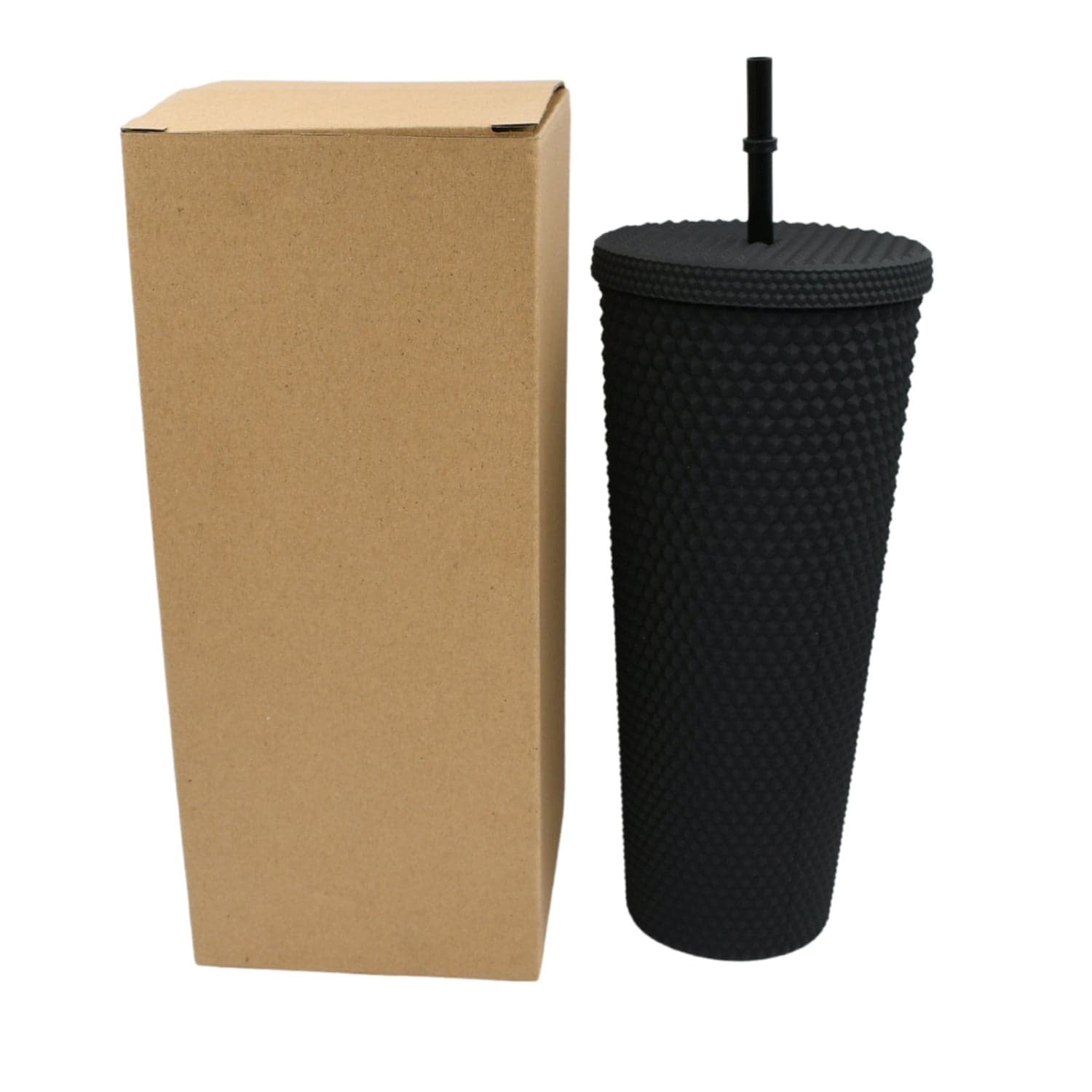 Reusable Studded Tumbler with Straw & Leak Proof Lid (1 Pc, Mix Colors) thumbnail 4