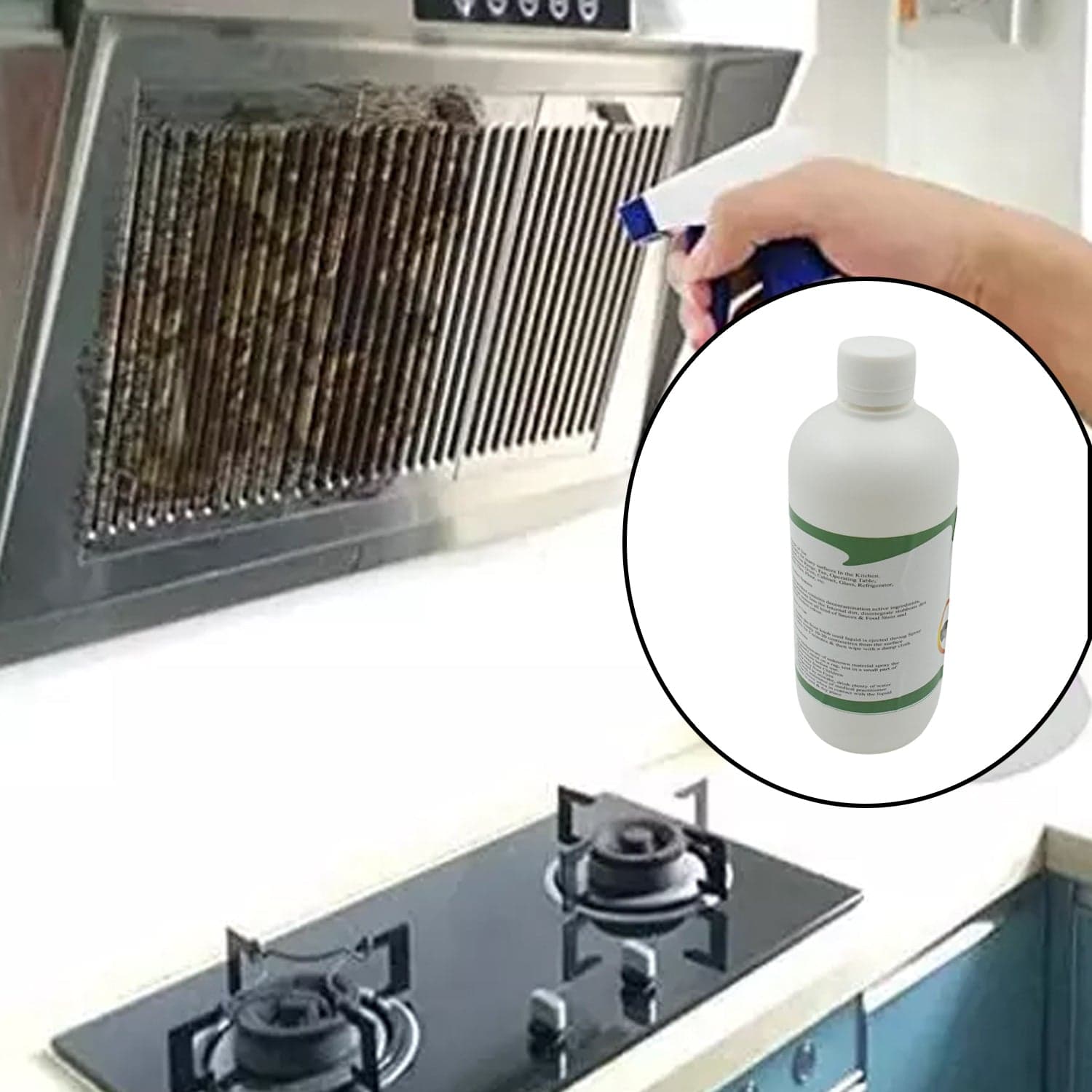 Kitchen Cleaner Spray for Oil & Grease on Stoves (Approx 500ml, Non-toxic) thumbnail 5