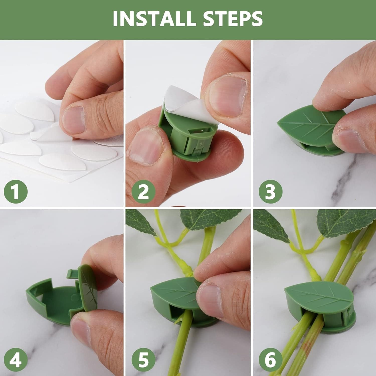 Plant Climbing Wall Fixture Clip Self-Adhesive Hook Vines (30 Pcs Set) thumbnail 6