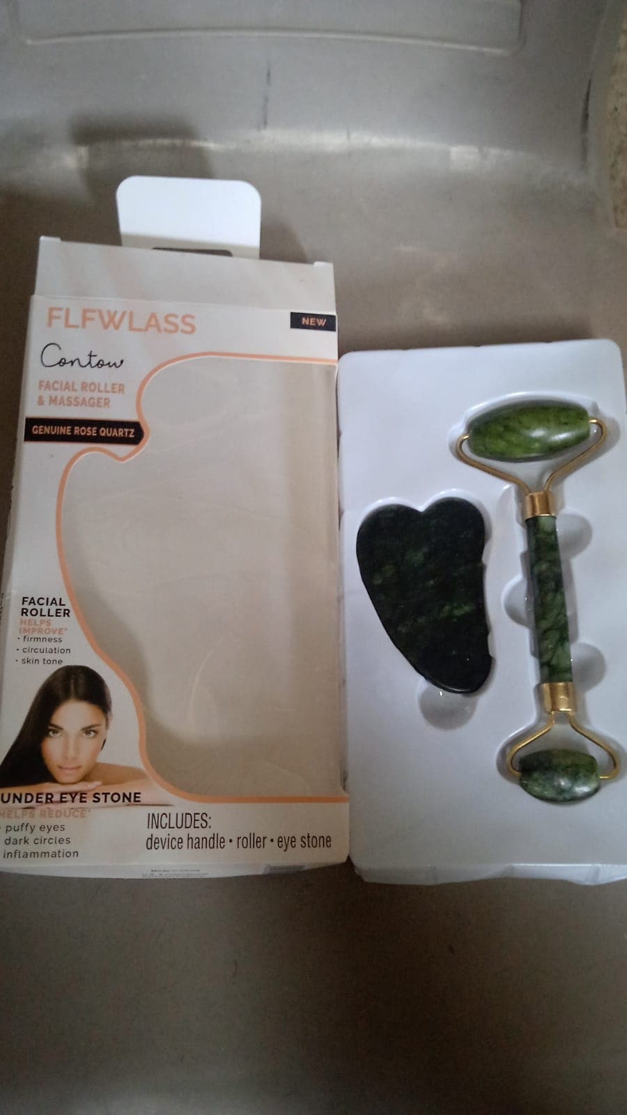Jade Roller & Gua Sha Set Of Natural Face Massager For Anti-Aging thumbnail 11