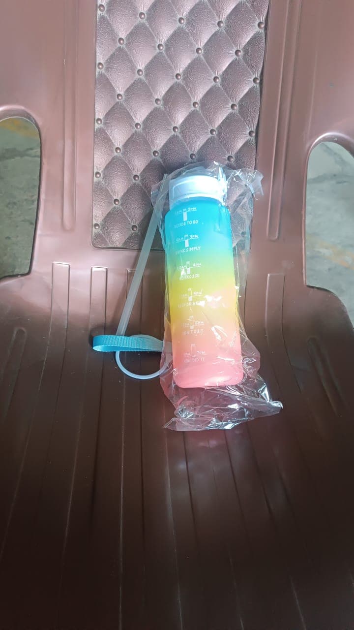 Motivational Water Bottle With Straw & Time Marker - Leakproof Tritan Portable Gym Bottle For Sports thumbnail 8