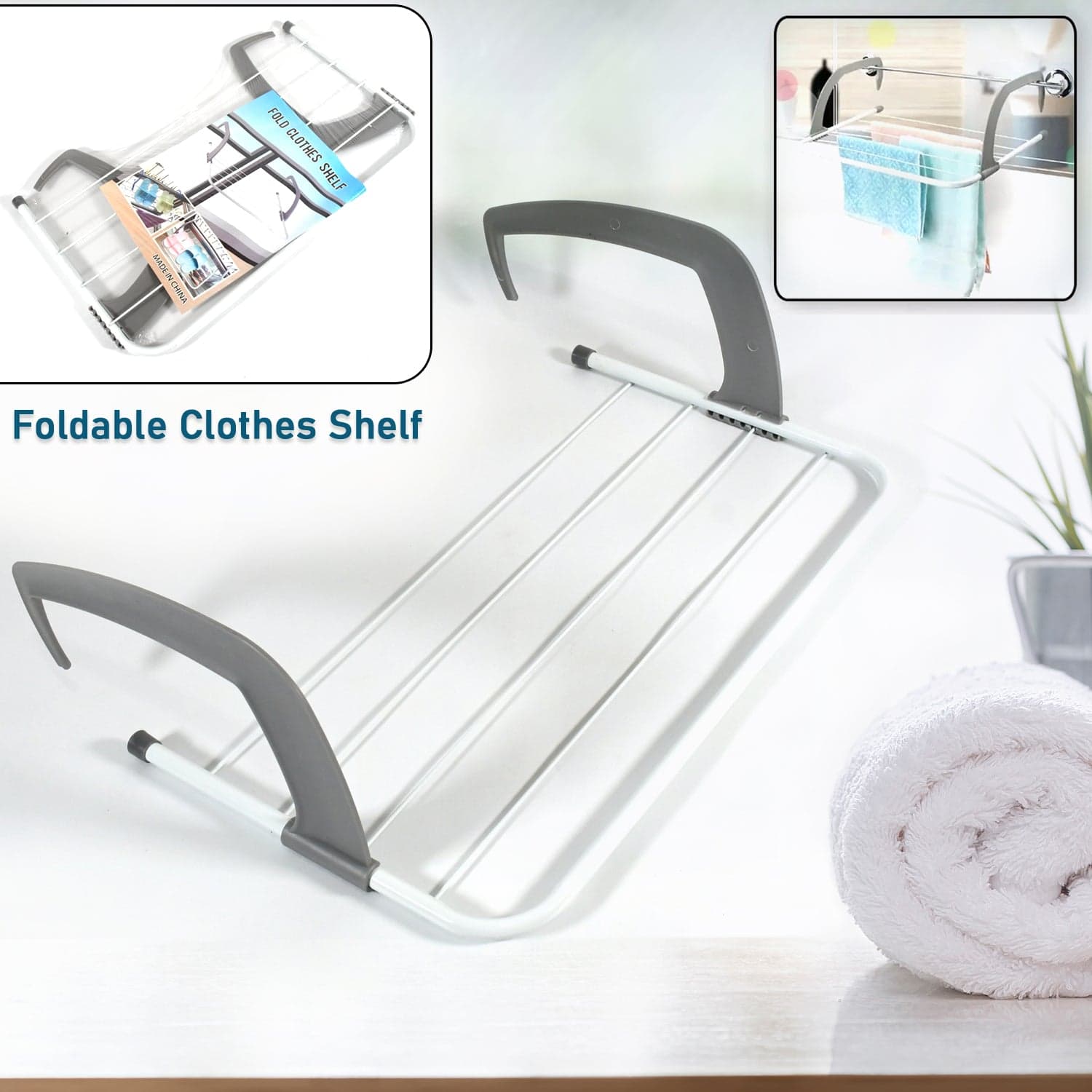 Metal Steel Folding Drying Rack For Clothes Balcony Laundry Hanger For Small Clothes Drying Hanger Metal Clothes Drying Stand thumbnail 3