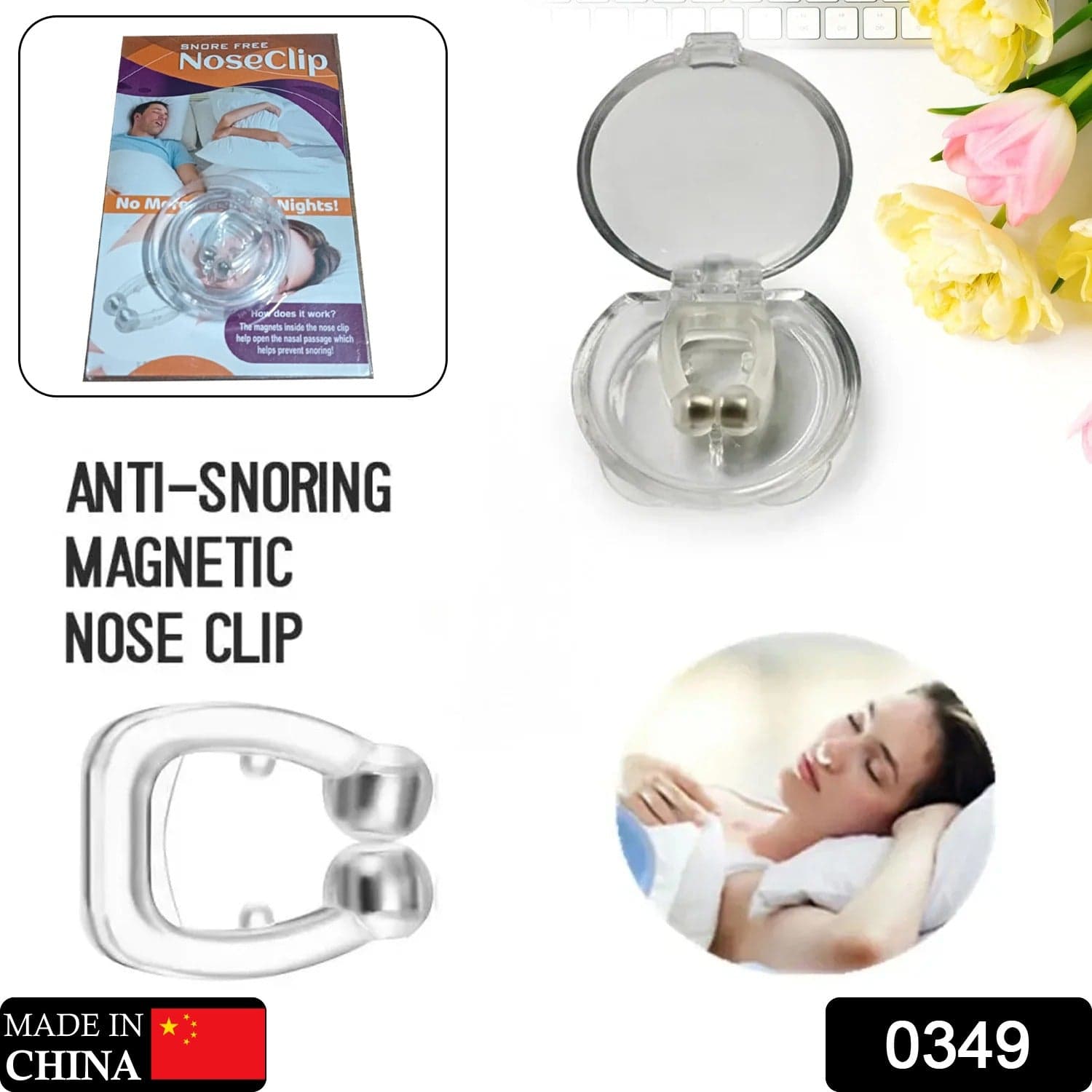 Anti-Snore Nose Clip for Heavy Snorers (Silicone, 1 Pc) thumbnail 2