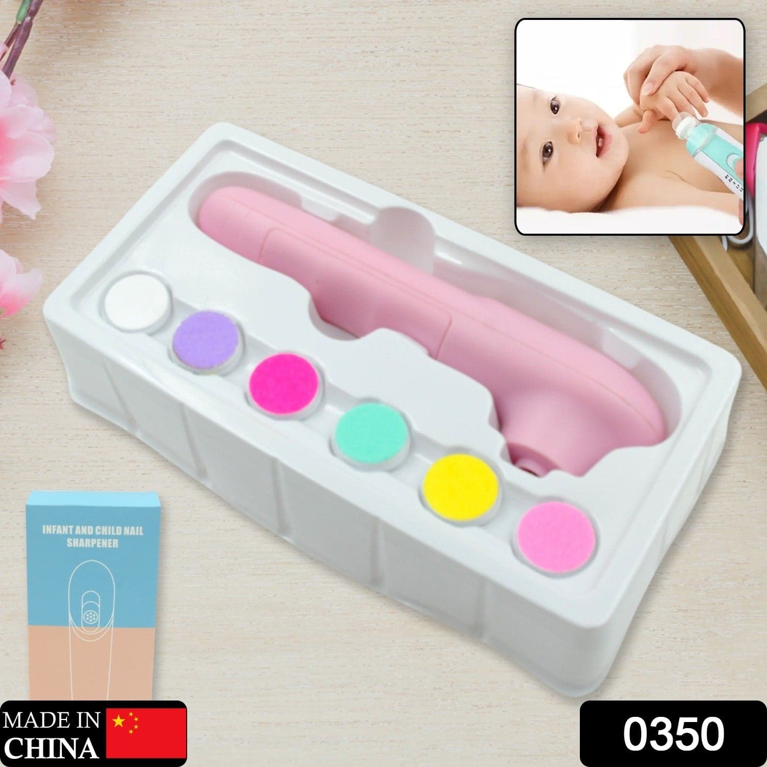 6 In1 Electric Manicure Nail Sharpener For Babies And Children Baby Nail Cutter Manicure With 6 Grinding Heads thumbnail 2