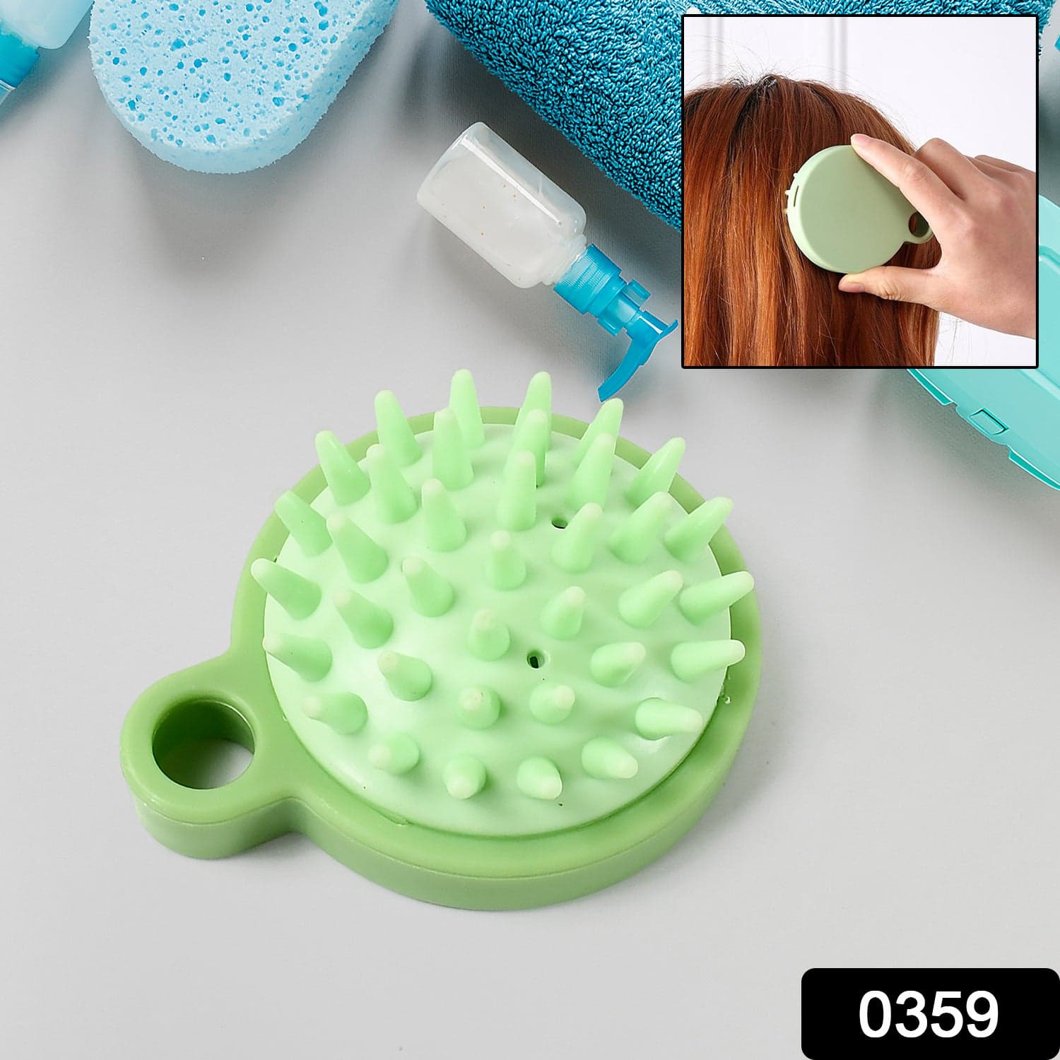 Portable Scalp Massage Comb Of Shower & Hair Brush For Relaxing Shampoo Massage thumbnail 2