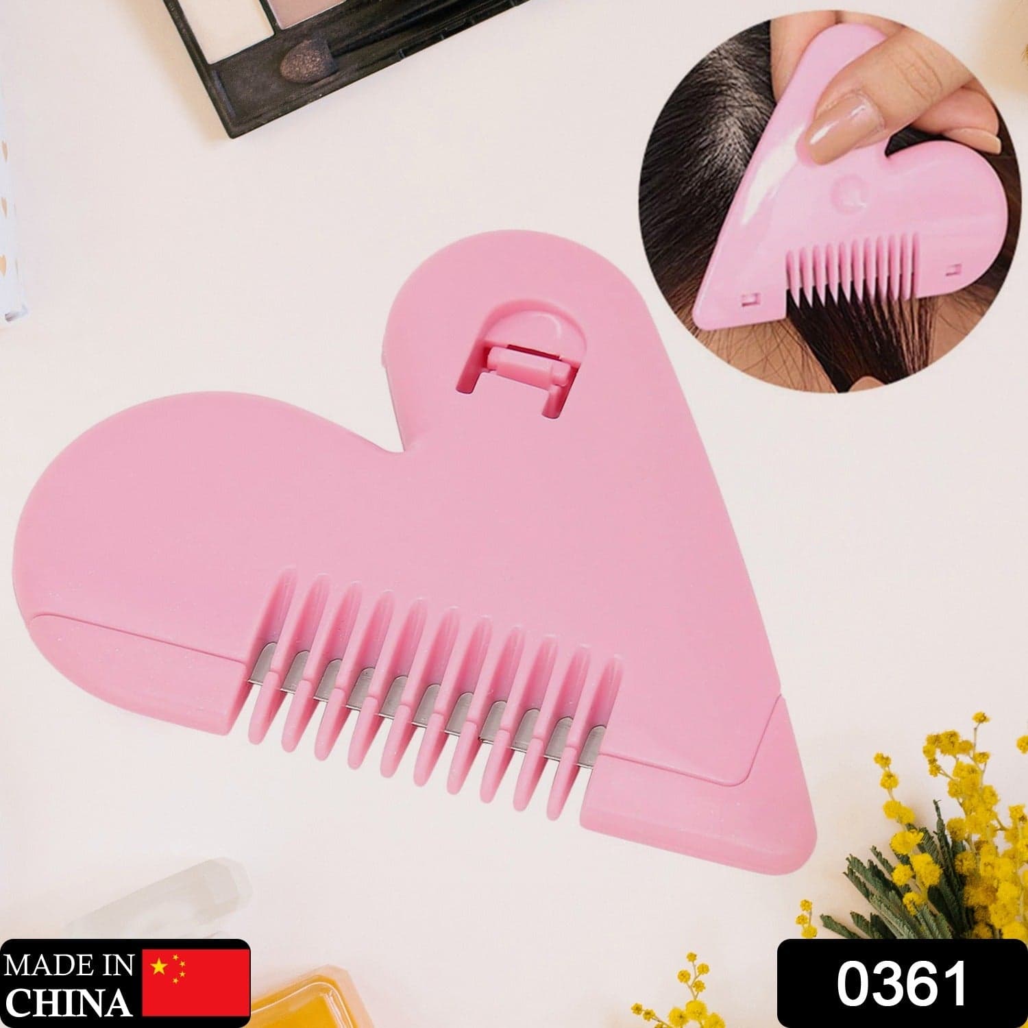 Heart Shape Baby Hair Scissors - Lightweight Stainless Steel Thinning Shears For Girls thumbnail 2