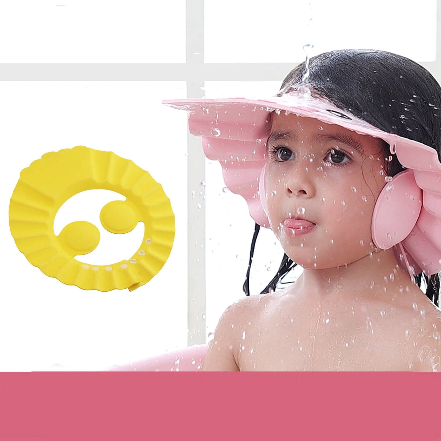 Adjustable Baby Shower Cap of Soft & Safe Bathing Hat for Eye and Ear Protection thumbnail 4