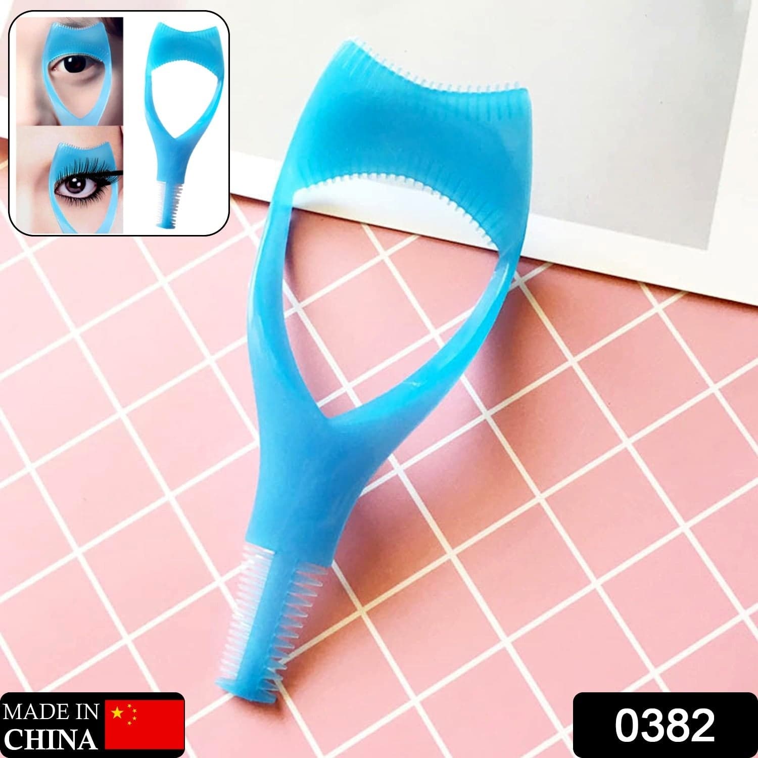 3-in-1 Plastic Eyelash Tool: Mascara Guide, Brush & Curler (1 Pc) thumbnail 2