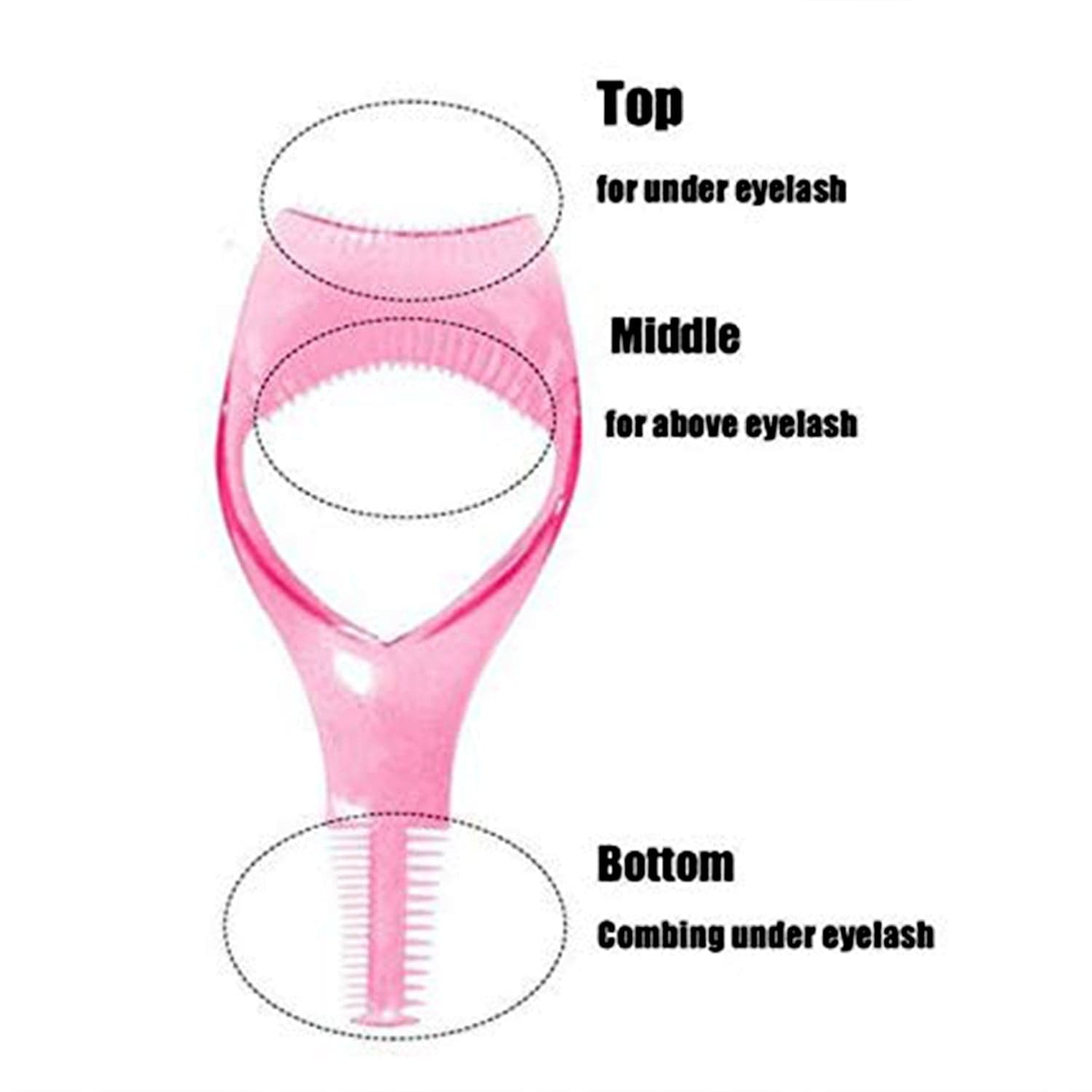 3-in-1 Plastic Eyelash Tool: Mascara Guide, Brush & Curler (1 Pc) thumbnail 6