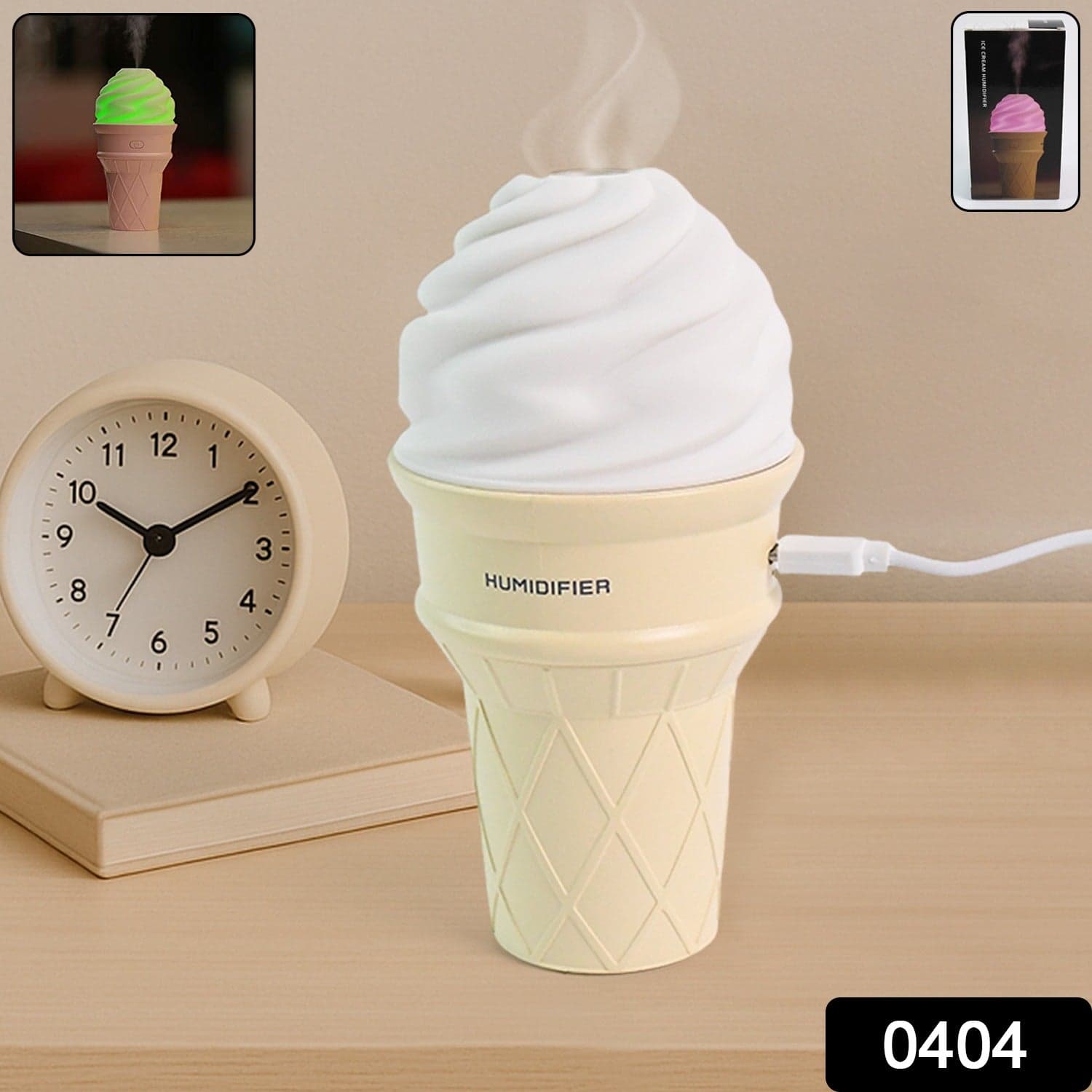 Ice Cream Shape Humidifier Beige thumbnail 1