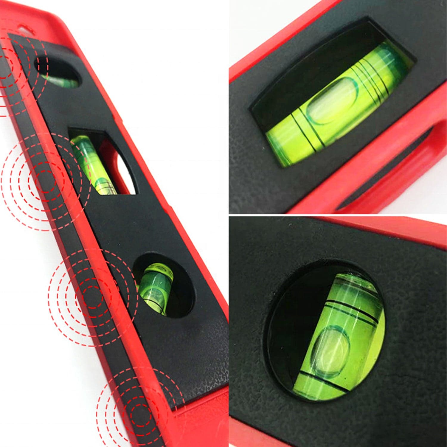 3 Bubble Mini Spirit Level Plastic Torpedo Carpenter's Spirit Level Measurement tools thumbnail 7