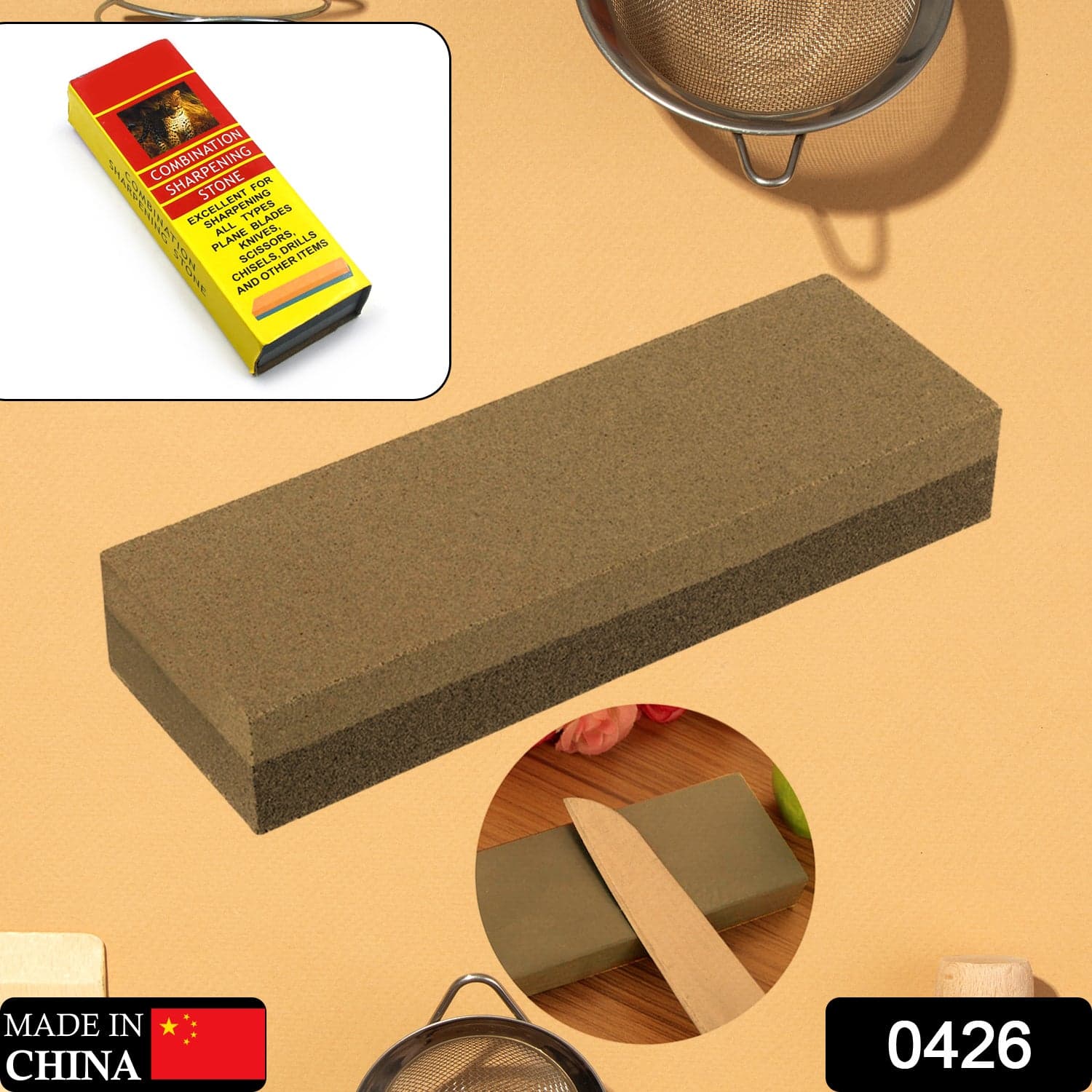 Knife Sharpening Stone, High Density Thicken Whetstone Set Robust Safe To Use For Scissors For Axe (Moq :- 9 Pc) thumbnail 2