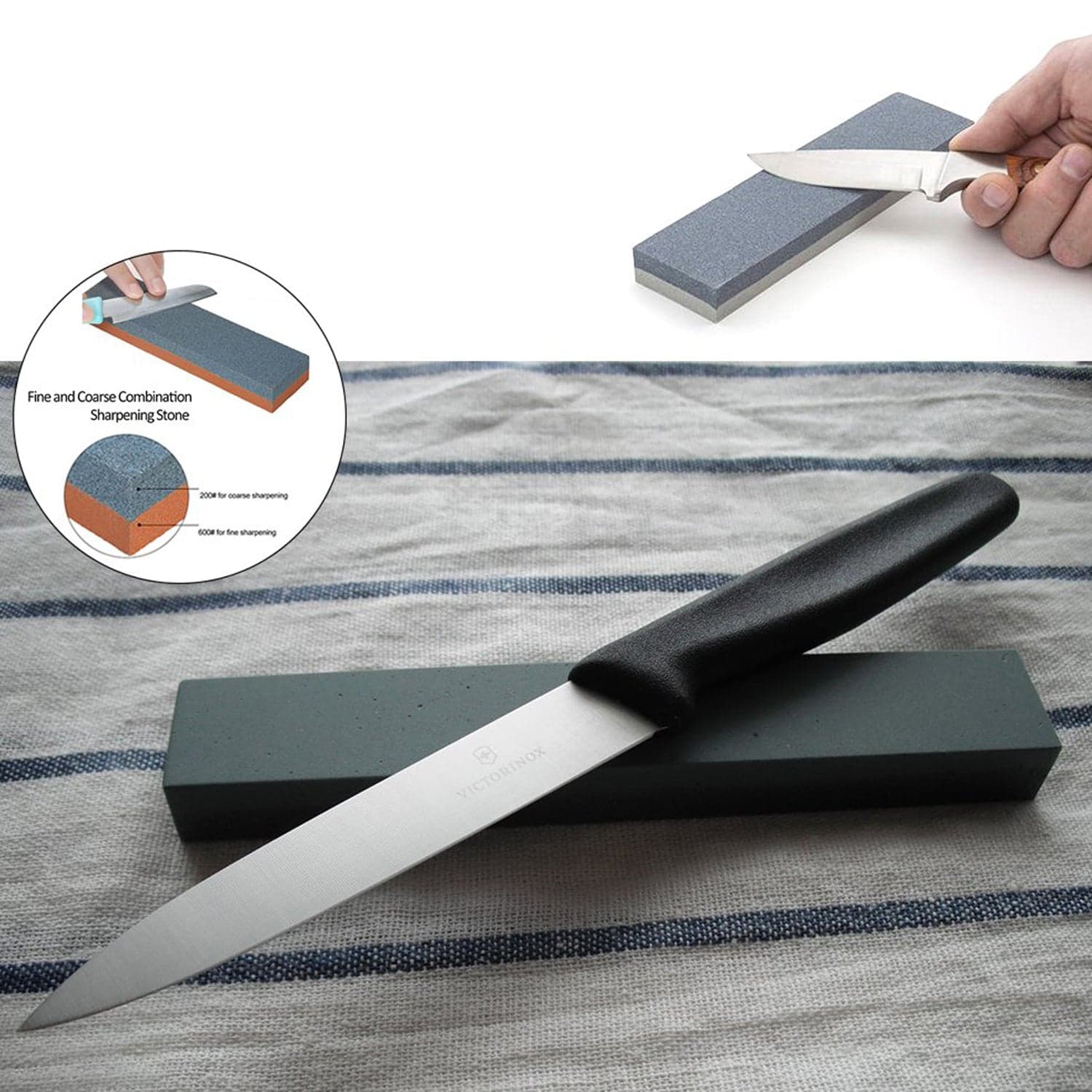 Knife Sharpening Stone, High Density Thicken Whetstone Set Robust Safe To Use For Scissors For Axe (Moq :- 9 Pc) thumbnail 3