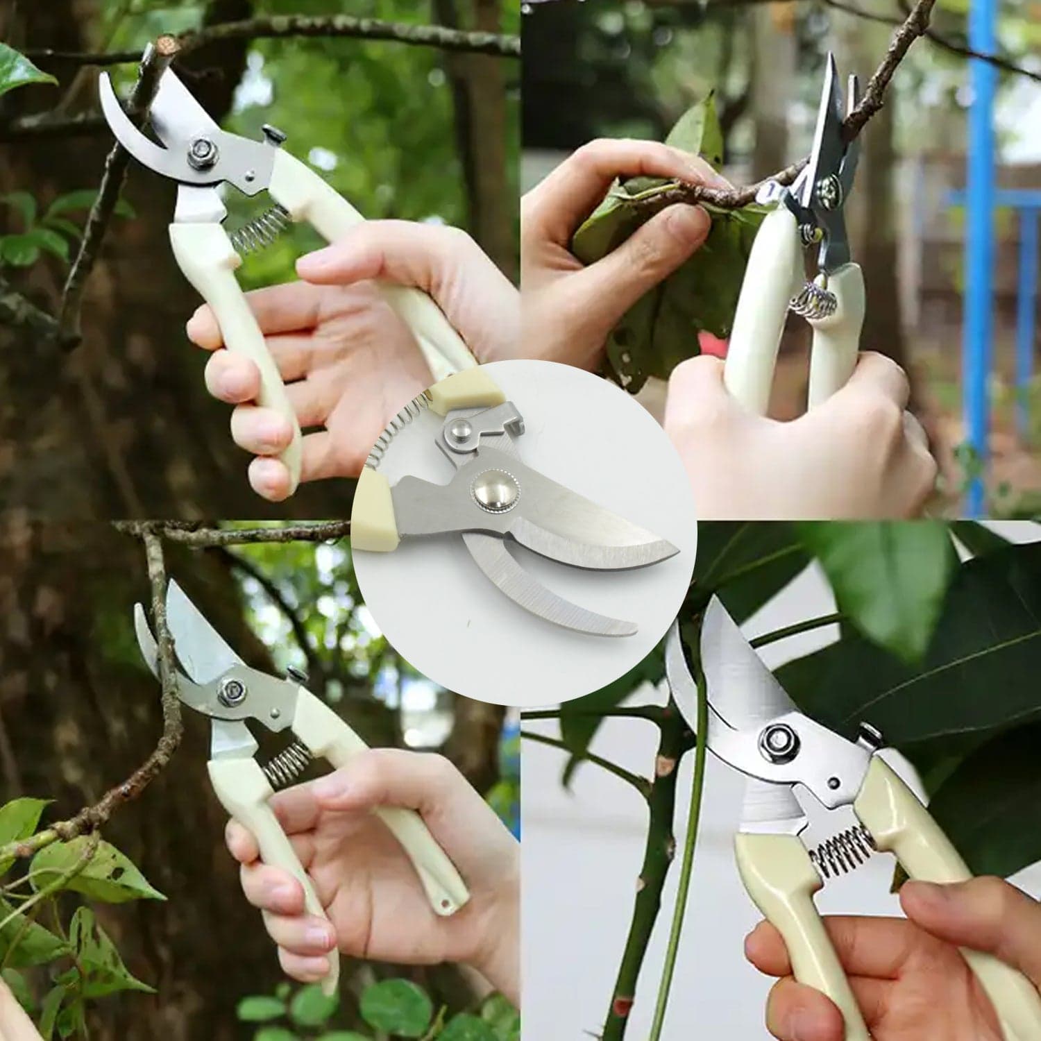 Stainless Steel Pruning Shears With Sharp Blades And Comfortable Handle - Durable Hand Pruner For Comfortable And Easy Cutting thumbnail 5