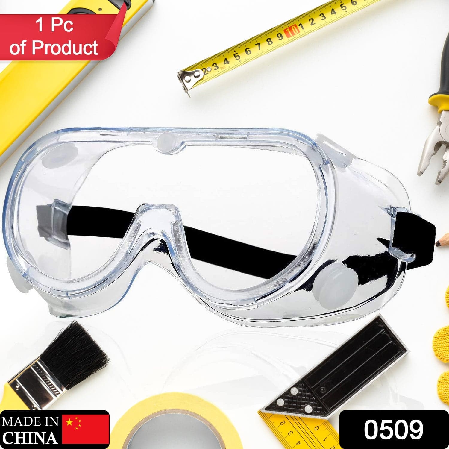 Safety Goggles, Technic Safety Goggles Protection For Classroom Home & Workplace Prevent The Impact Of Dust Droplets Gas Protection Glass thumbnail 2