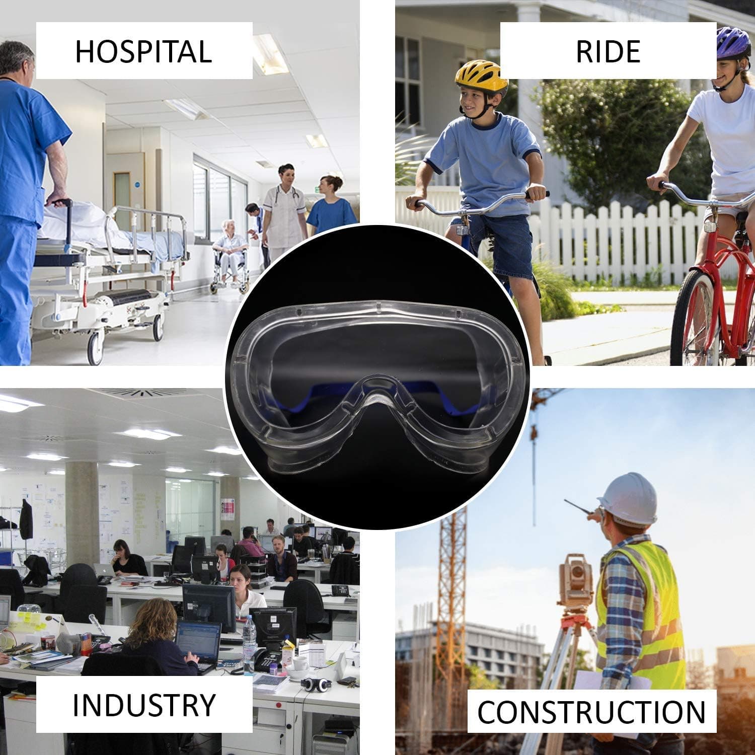 Safety Goggles, Technic Safety Goggles Protection For Classroom Home & Workplace Prevent The Impact Of Dust Droplets Gas Protection Glass thumbnail 6
